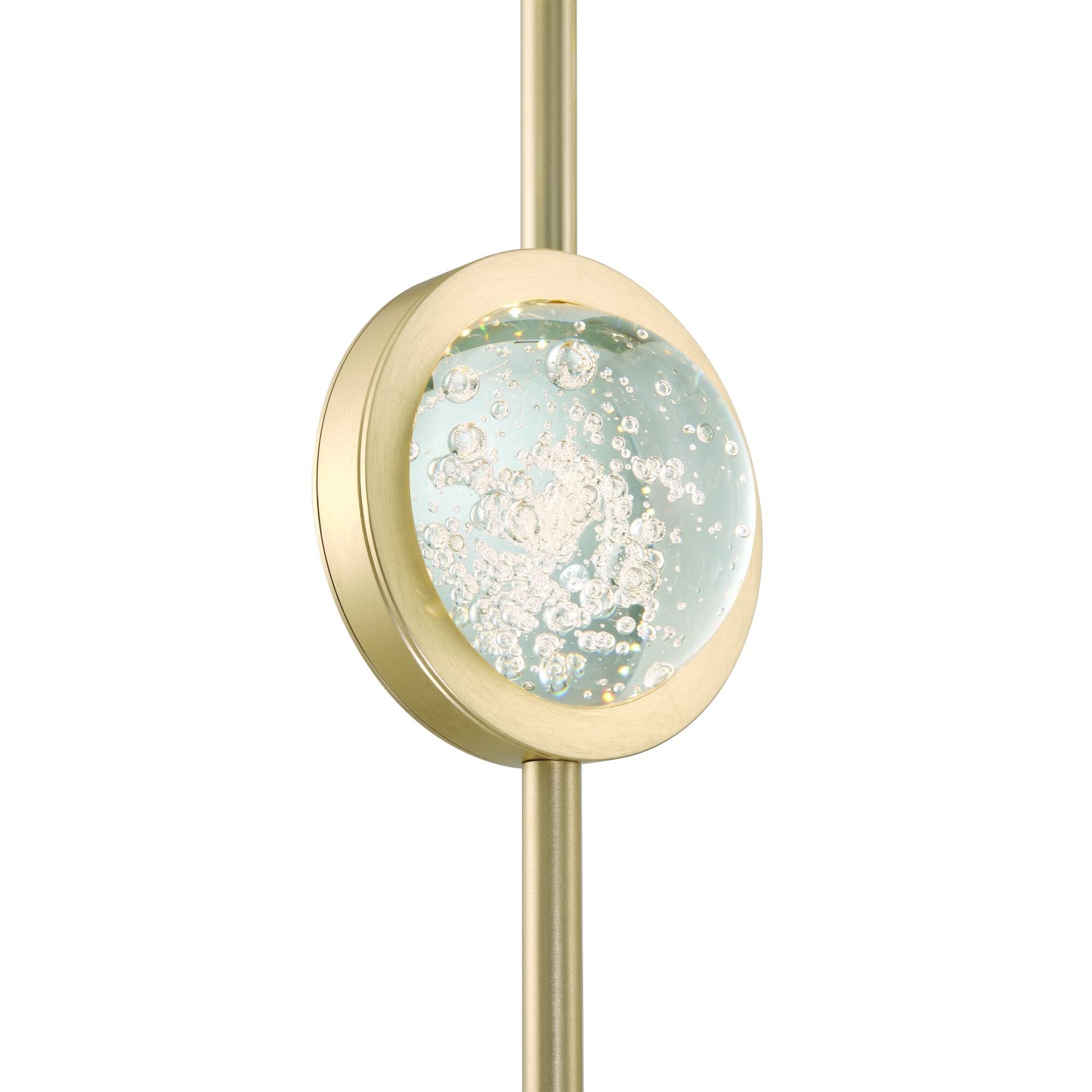 Shown in Gold finish and Clear  glass