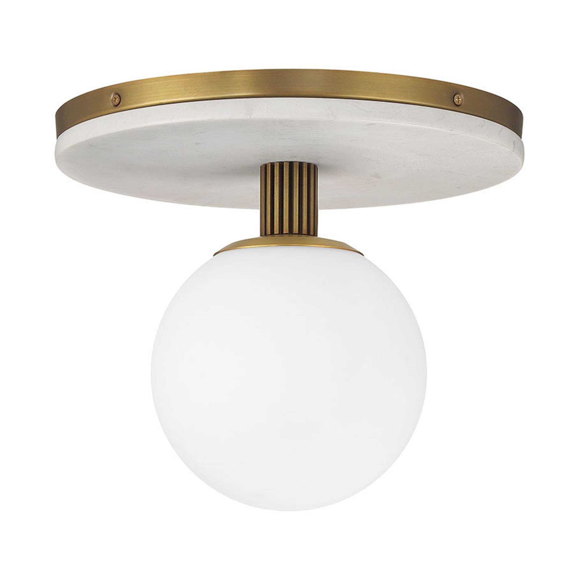 Shown in Antique Brass finish and Opal Etched glass