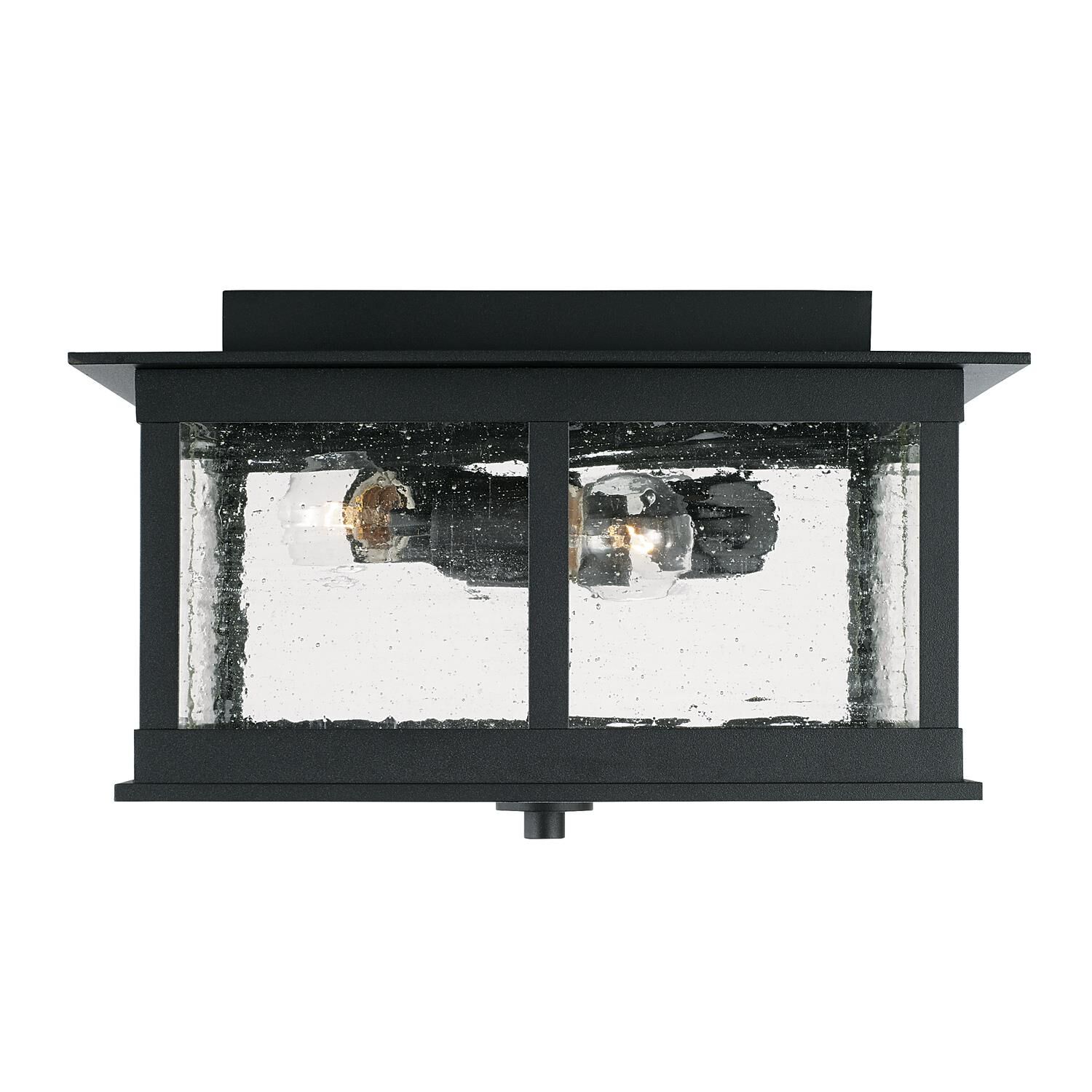 Shown in Black finish and Antiqued glass