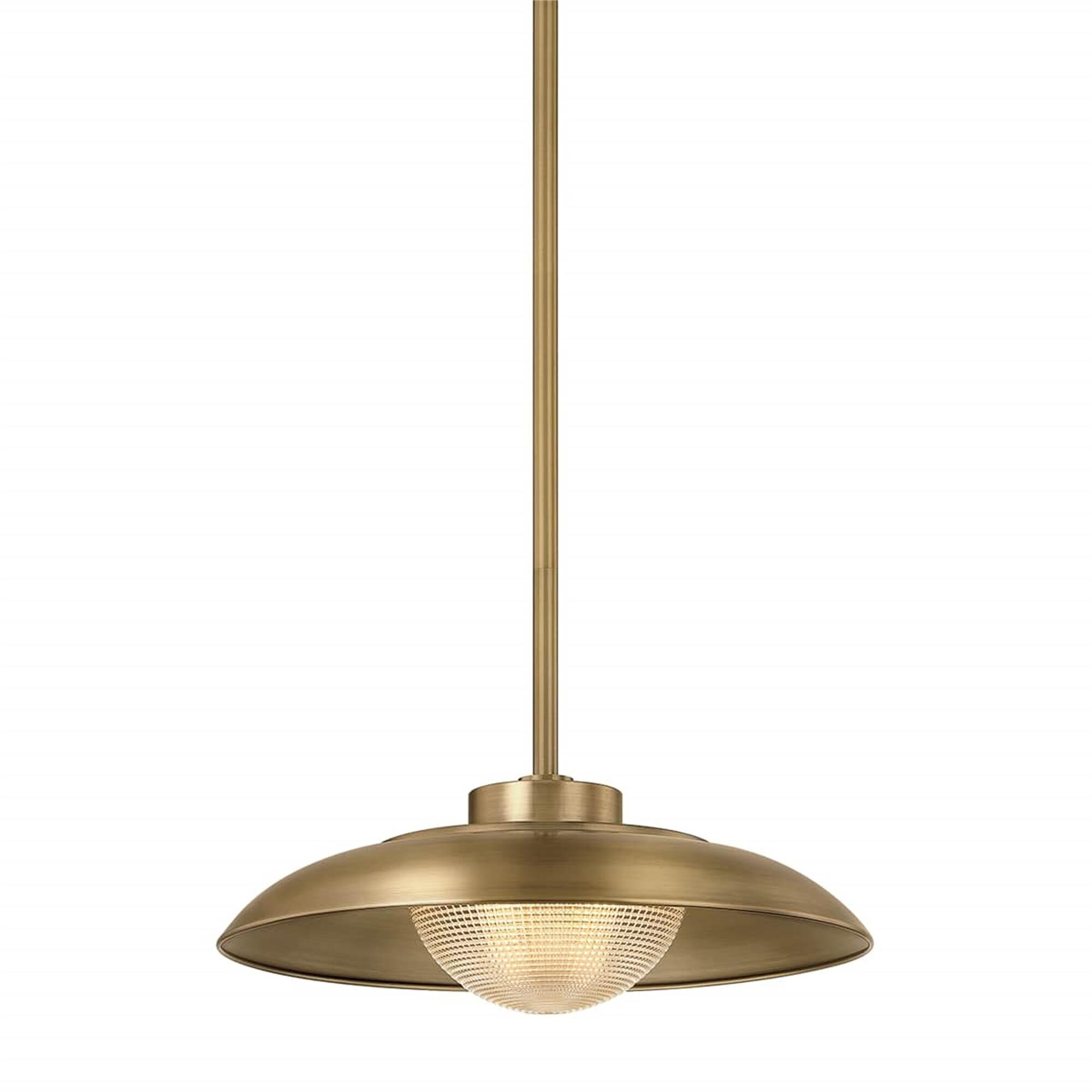 Shown in Patina Brass finish and Clear Optic shade