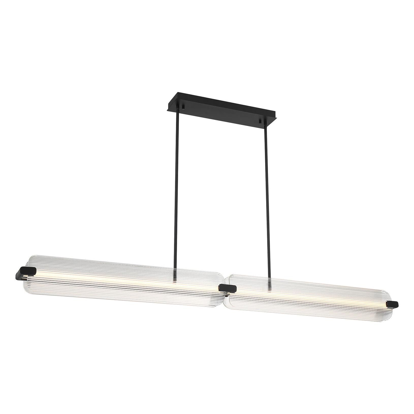 Shown in Matte Black finish and Clear glass