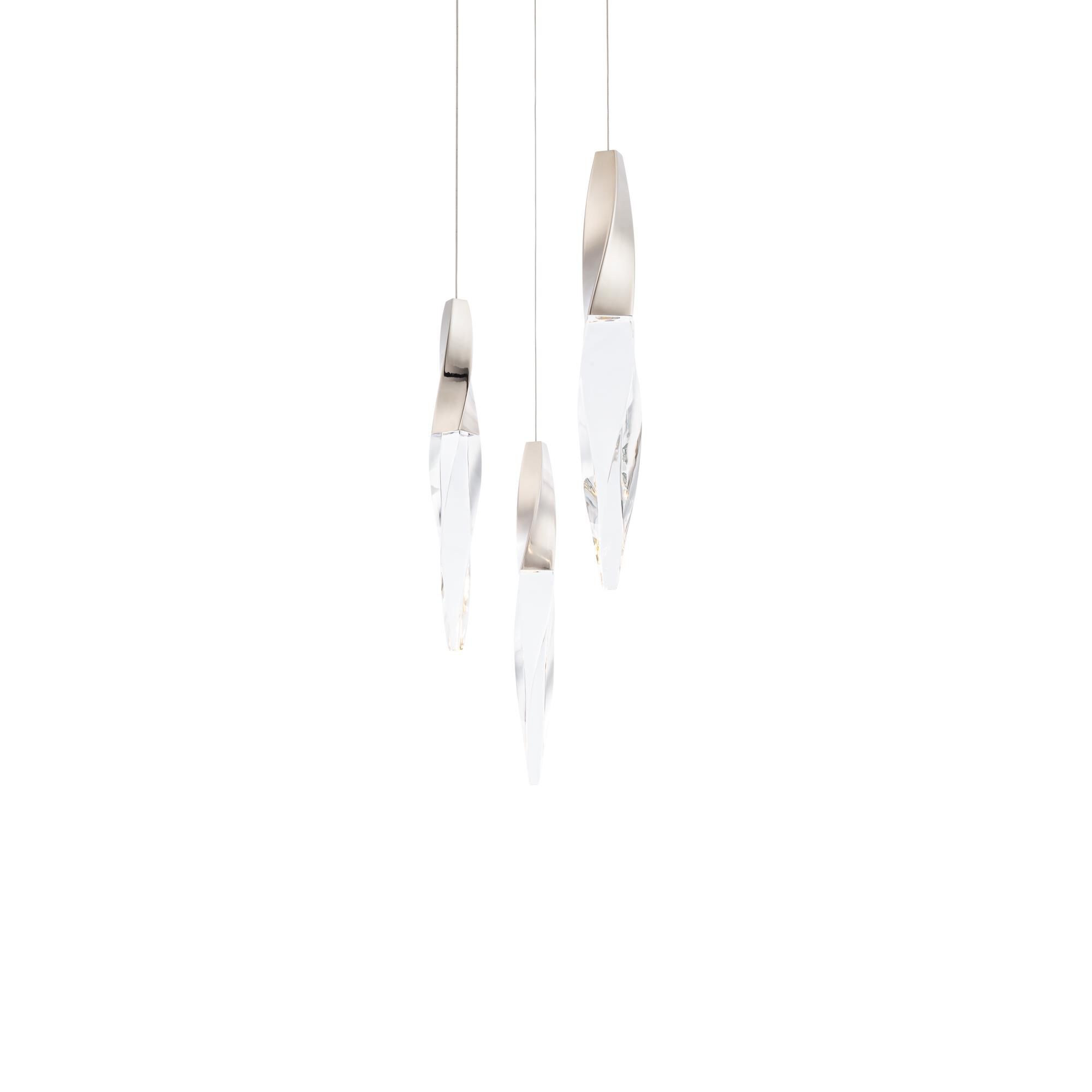 Kindjal 11 Inch 3 Light LED Multi Light Pendant by Schonbek Beyond