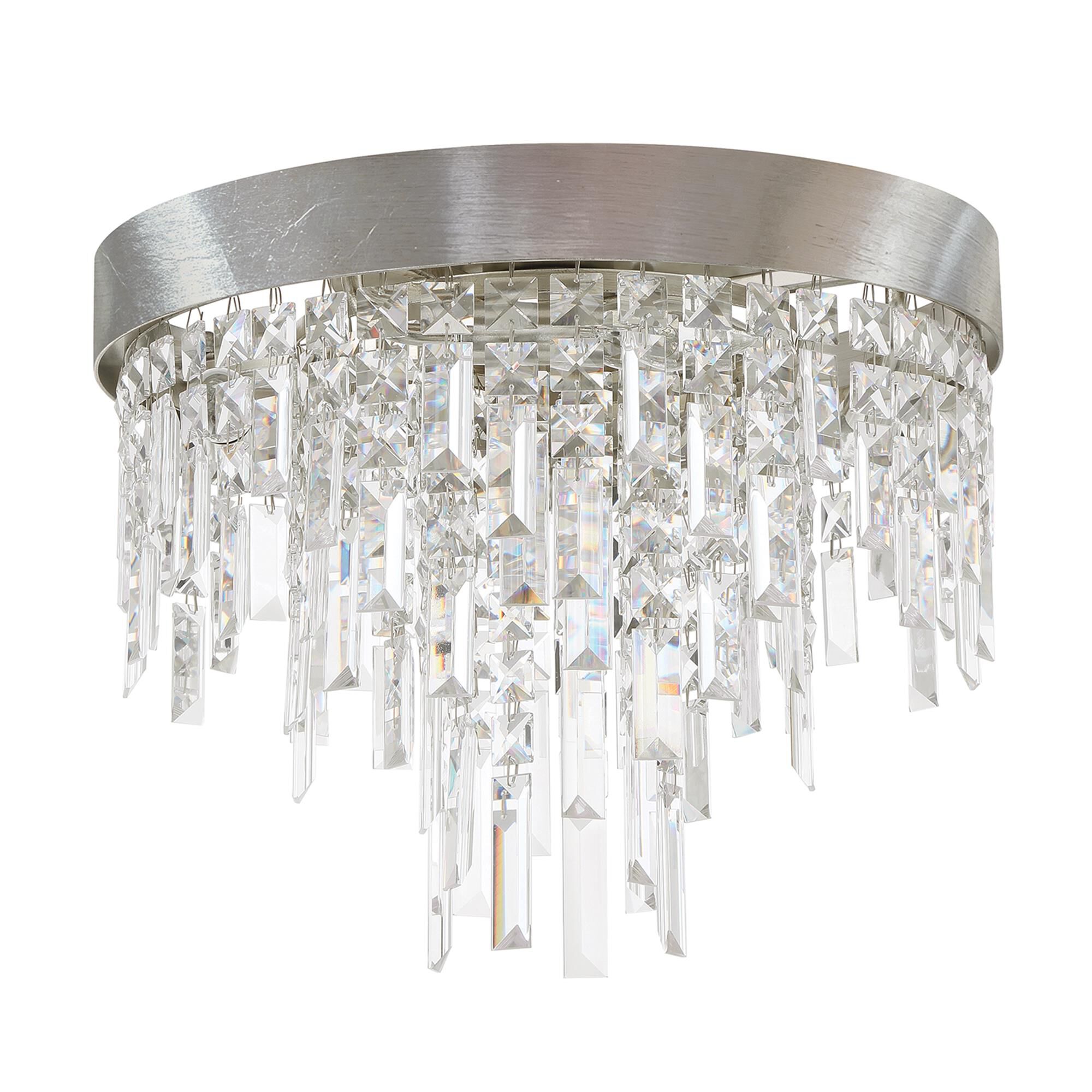 Shown in Antique Silver finish and Hand Cut crystal