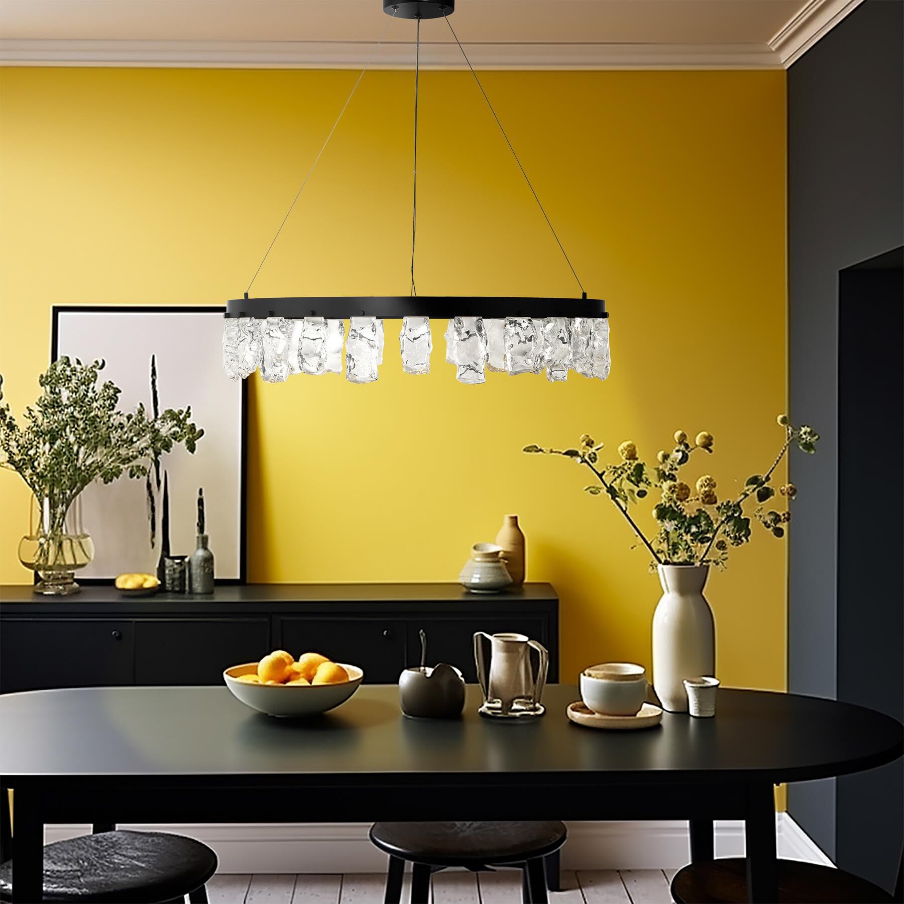 Artic Glacier 33 Inch Chandelier by Kovacs