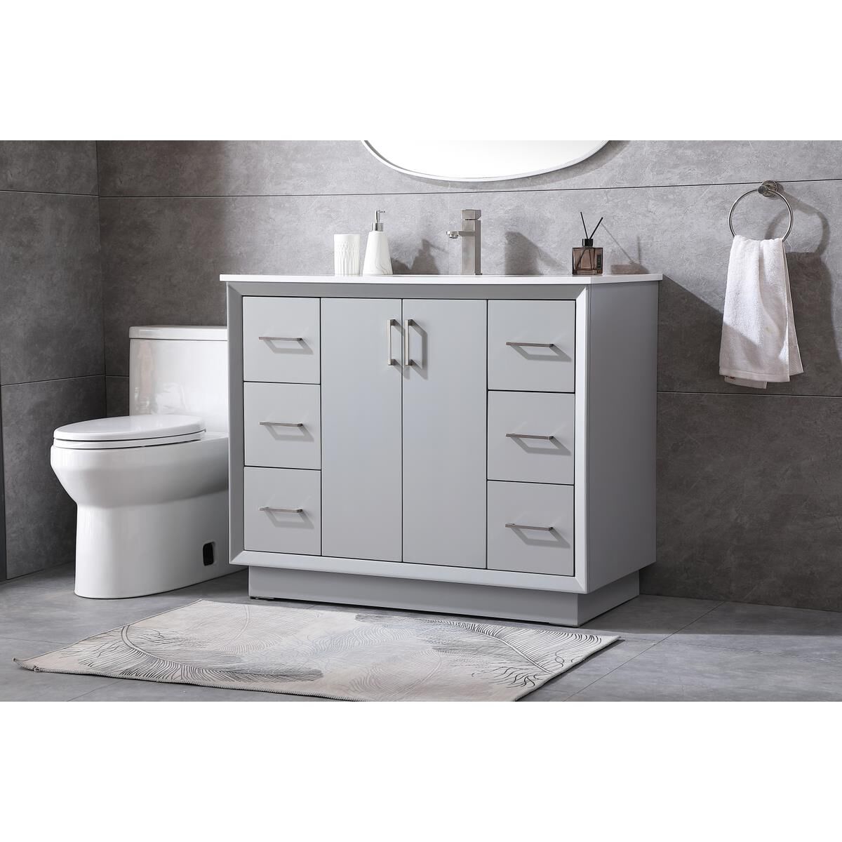 Shown in Grey finish