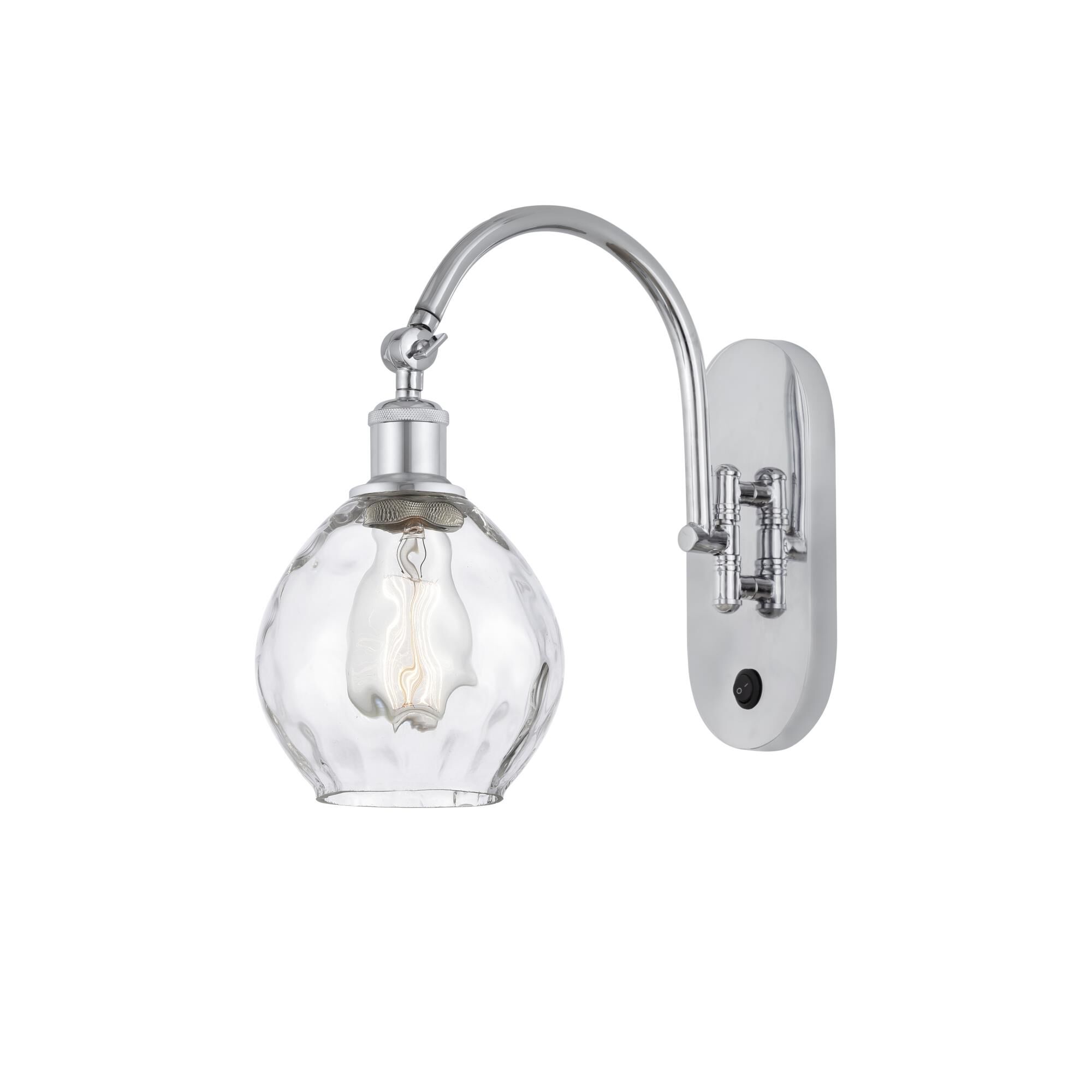 Shown in Polished Chrome and Clear finish and Clear glass