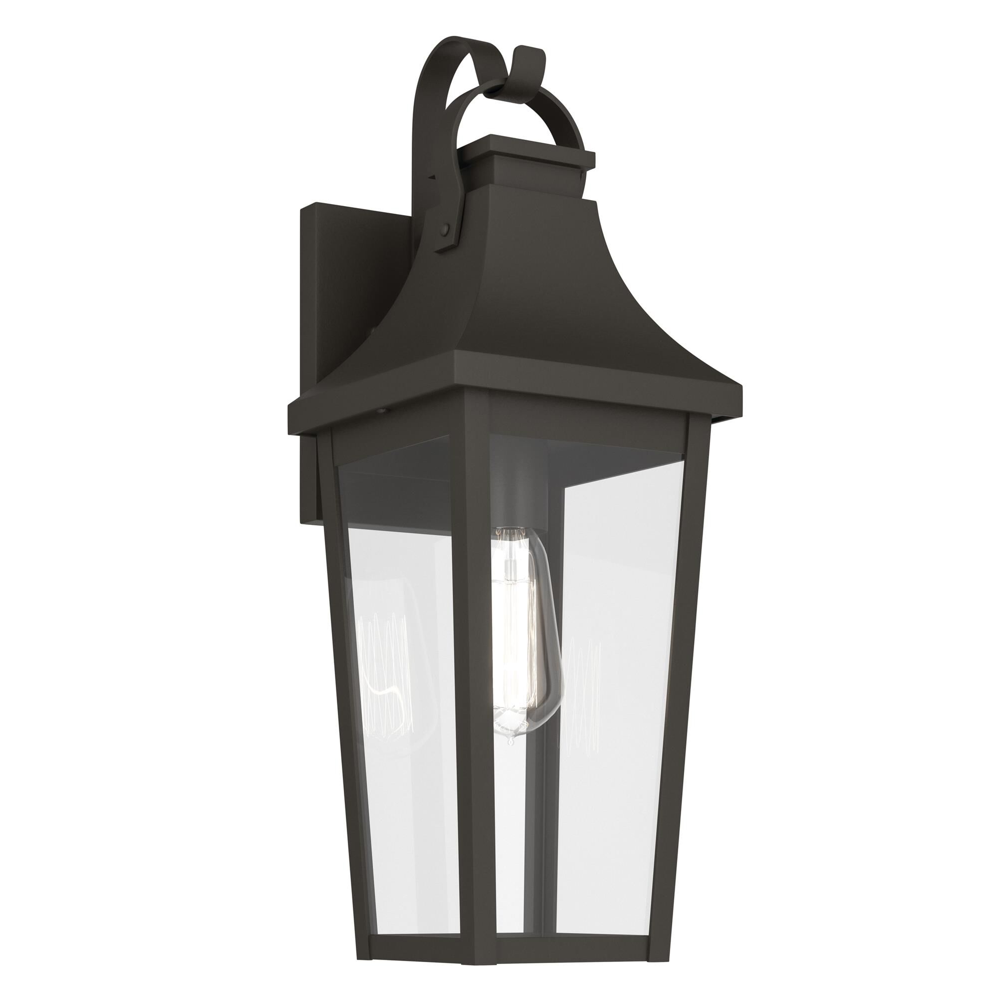 Shown in Olde Bronze finish and Clear glass