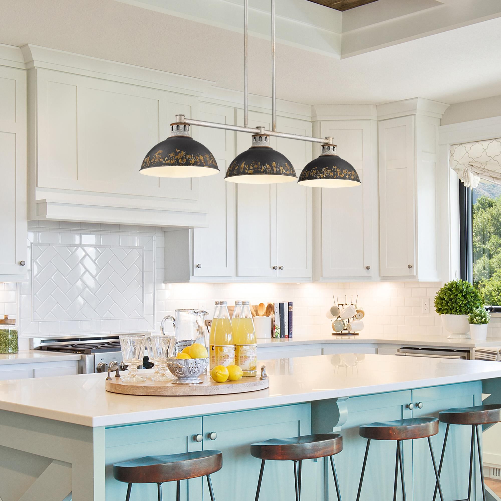 Kinsley 39 Inch Linear Suspension Light by Golden Lighting