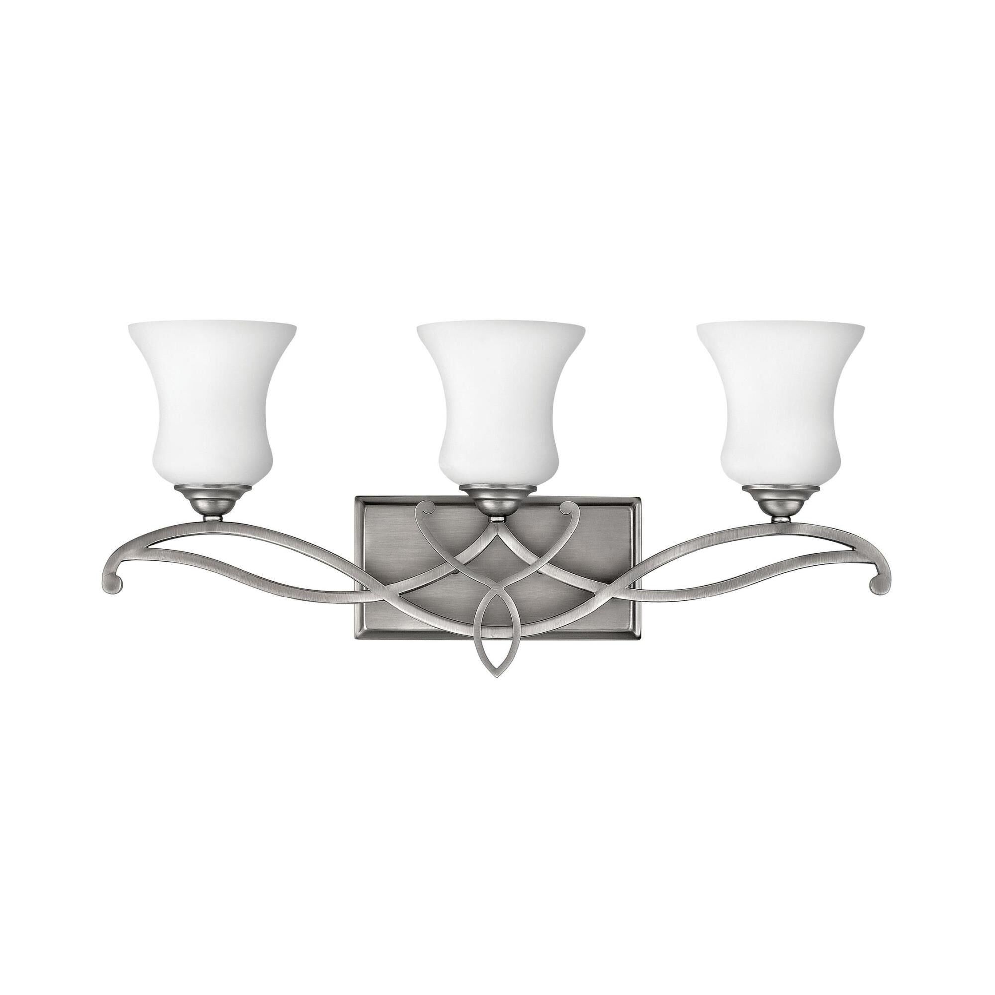 Shown in Antique Nickel finish and Etched Opal glass