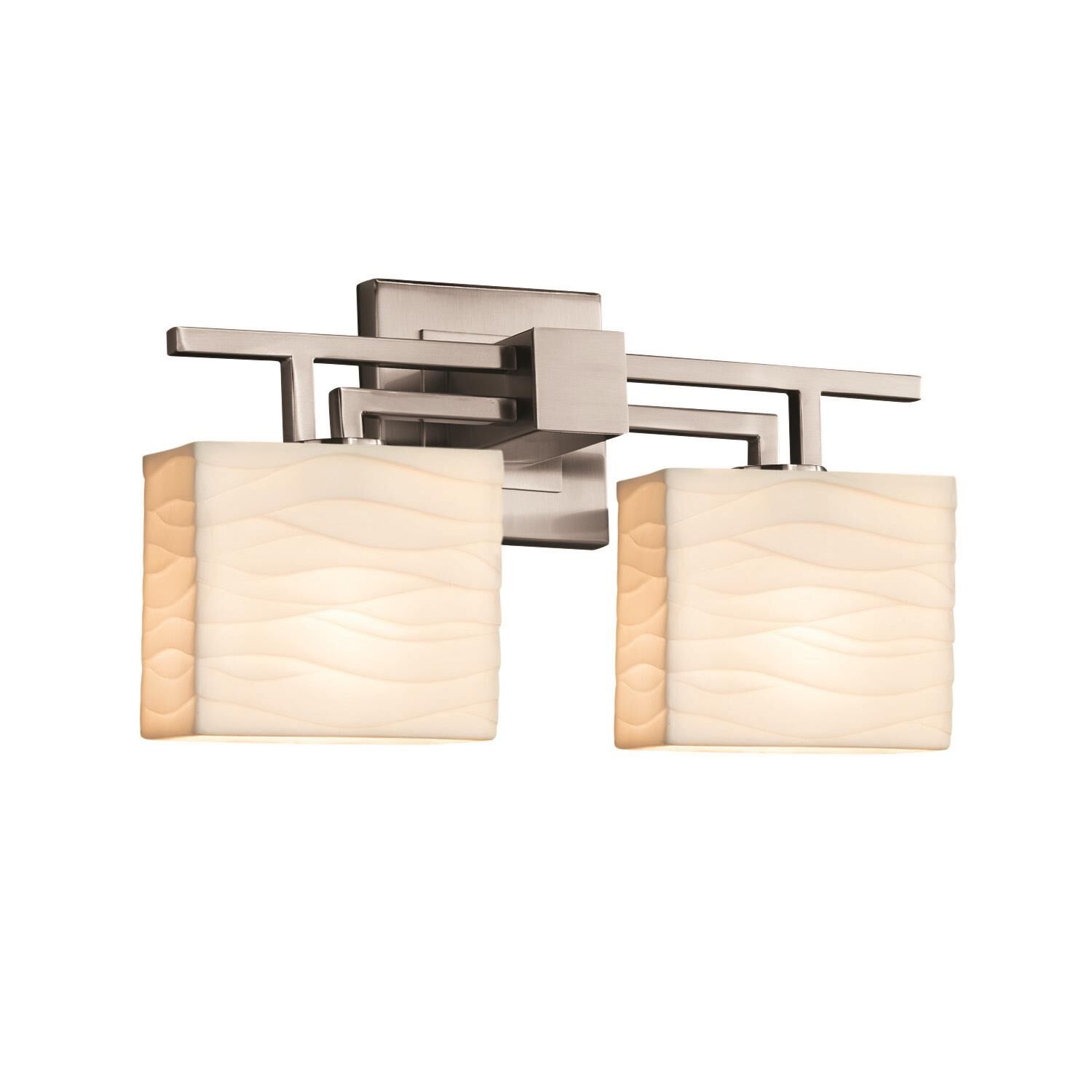 Porcelina 16 Inch 2 Light Bath Vanity Light by Justice Design Group