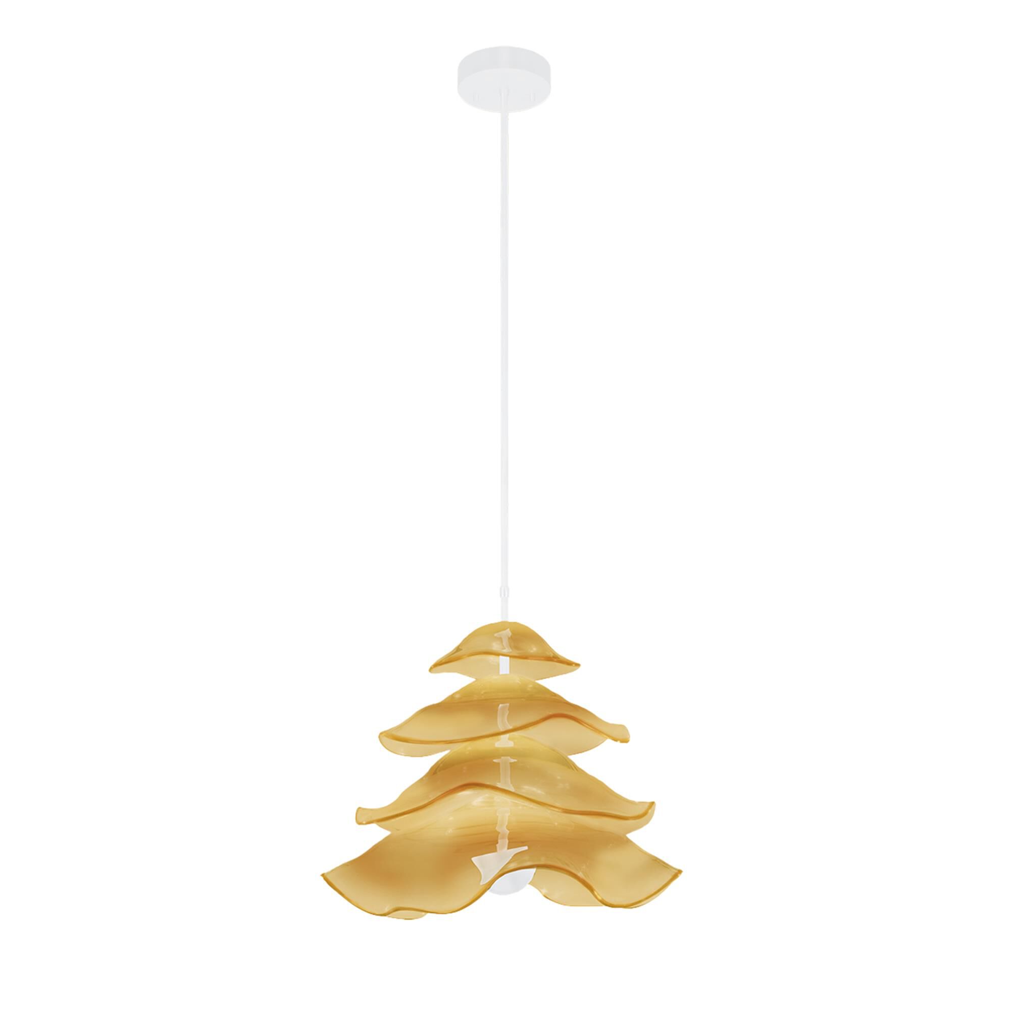 Shown in White finish and False crystal and True glass