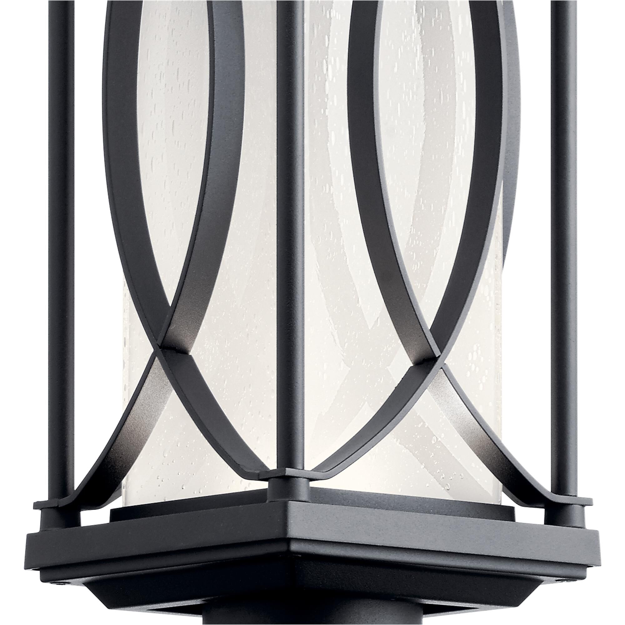 Shown in Textured Black finish and Clear Seeded With Inside Etch glass