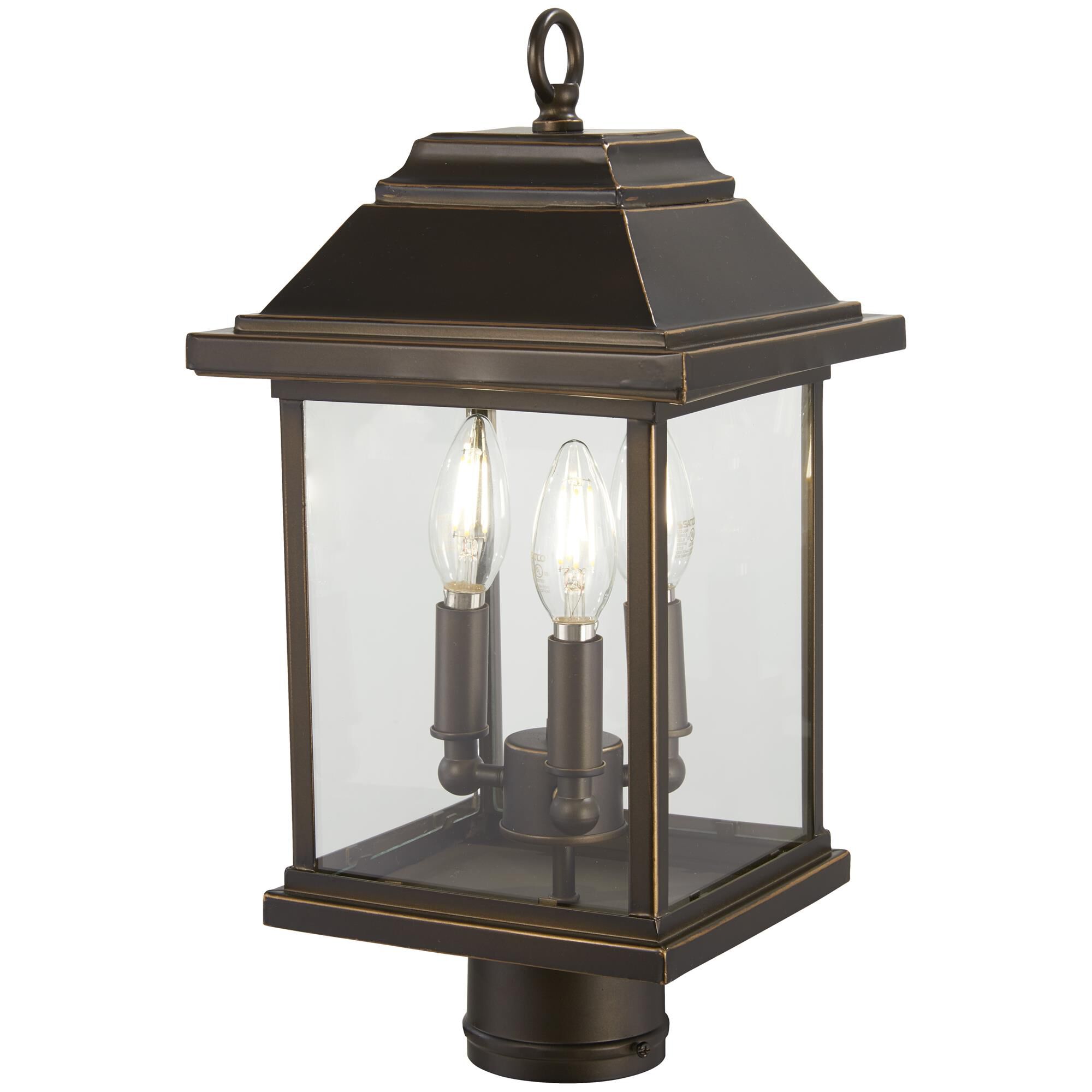 Shown in Oil Rubbed Bronze W/ Gold High finish and Clear glass