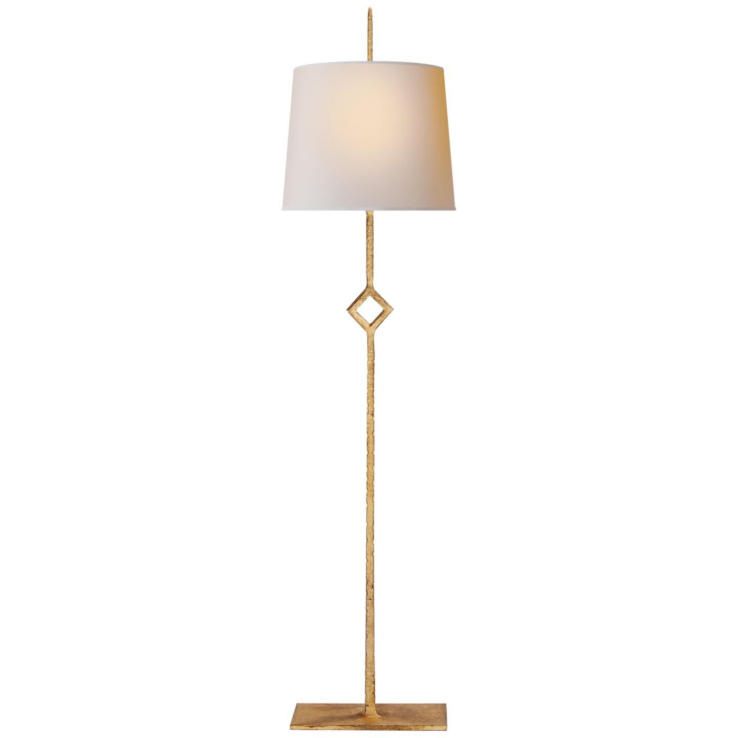 Shown in Gilded Iron finish and Natural Paper shade