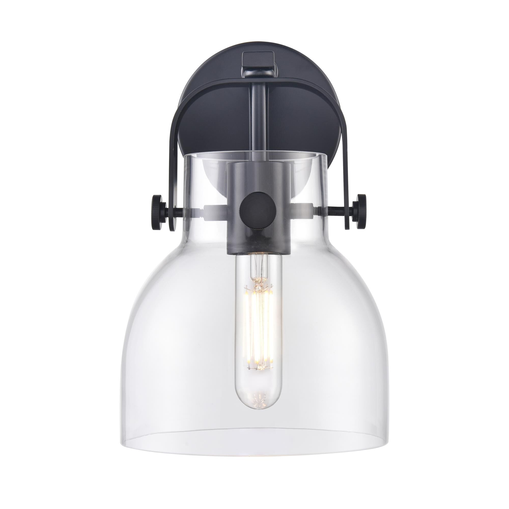 Shown in Matte Black finish and Clear glass