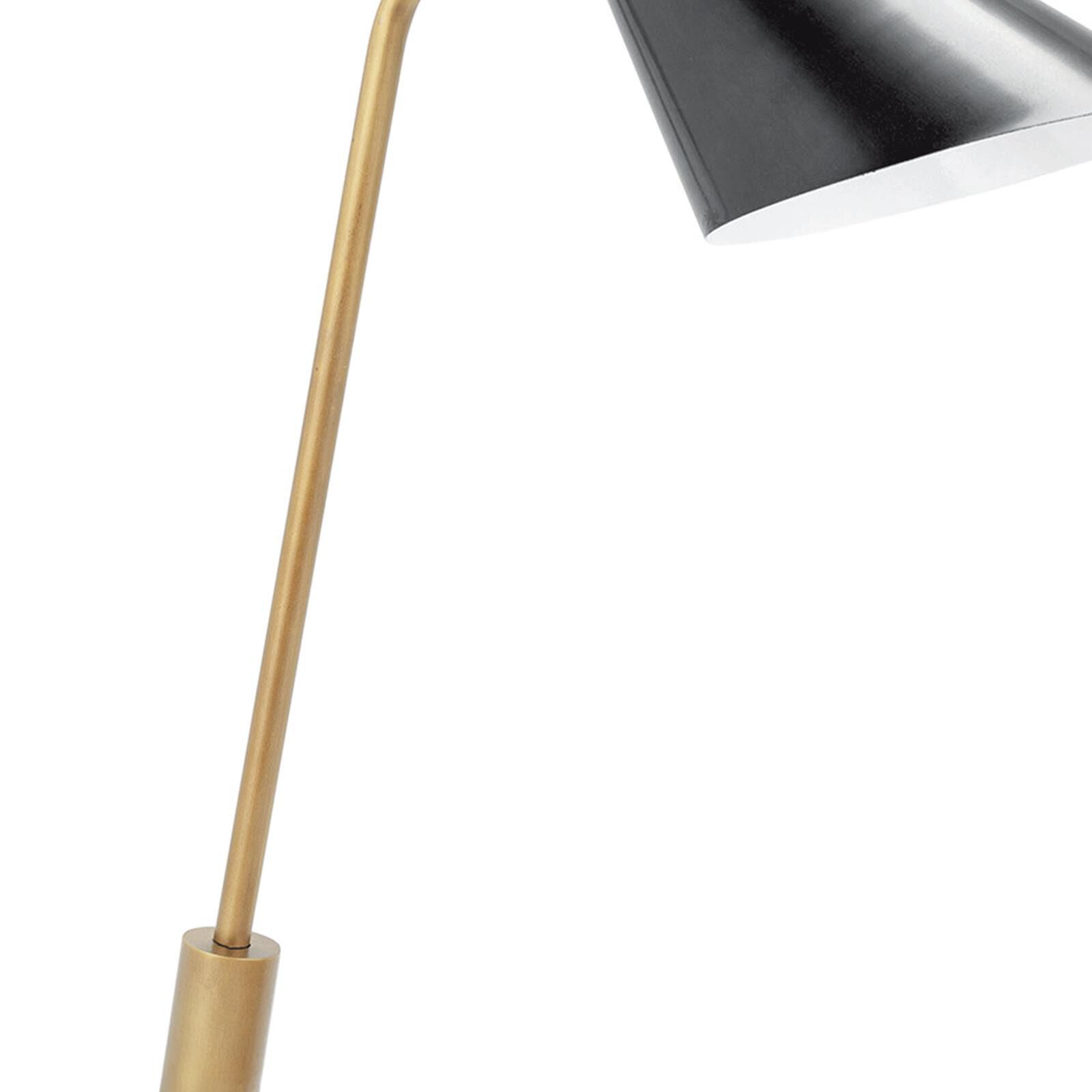Shown in Blackened Brass finish and - None - shade