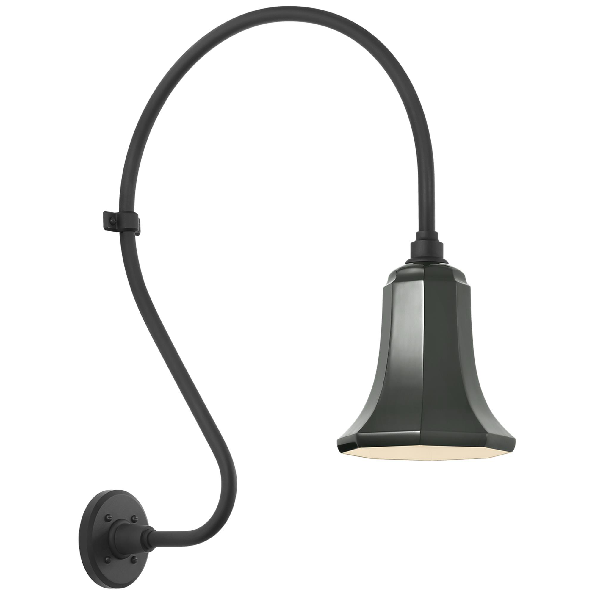 Shown in Matte Black finish and Green shade