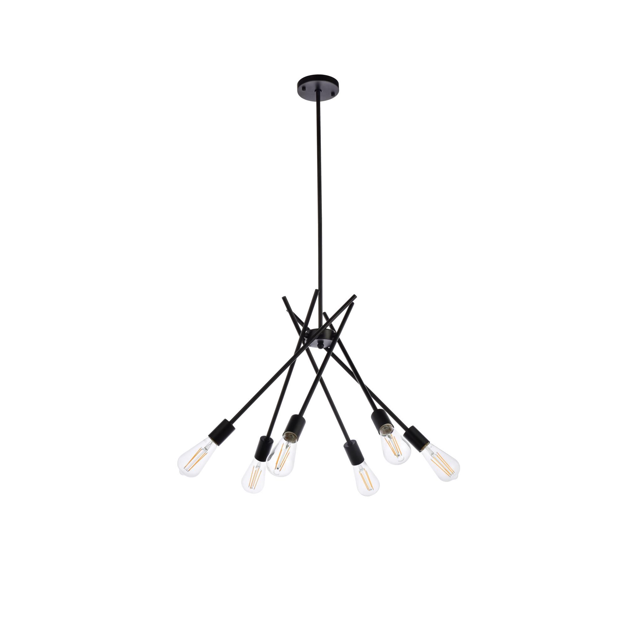 Lucca 23 Inch 6 Light Chandelier by Elegant Lighting