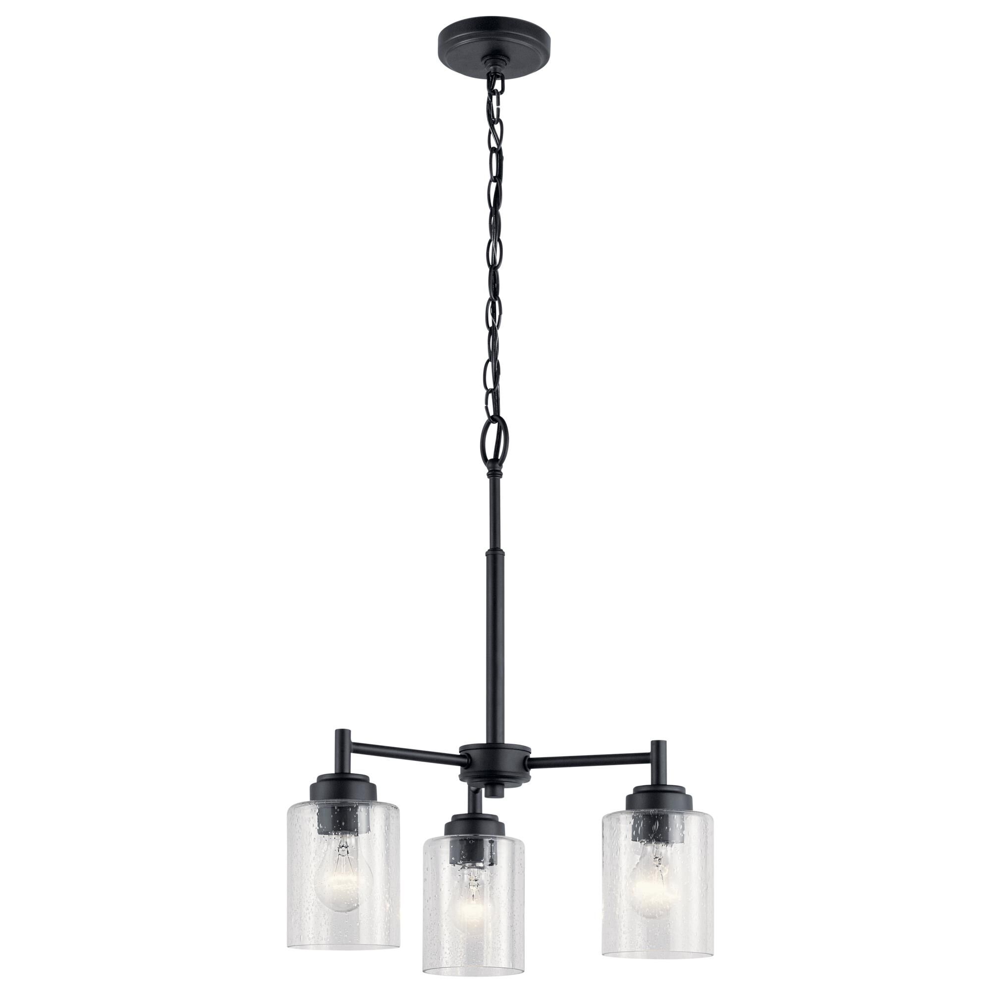 Shown in Black finish and Clear Seeded glass