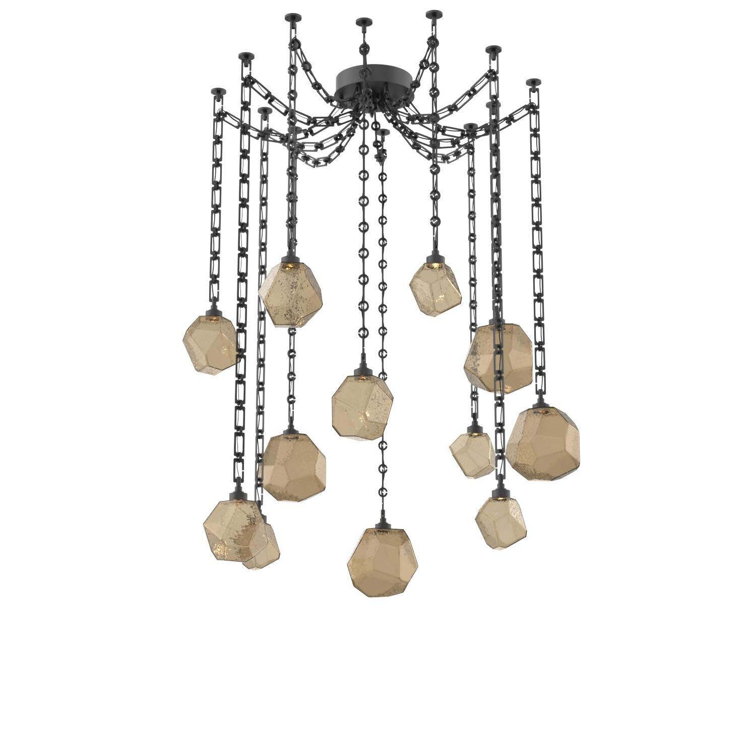 Levi Wilson Gem 17 Inch Multi Pendant Light by Hammerton Studio