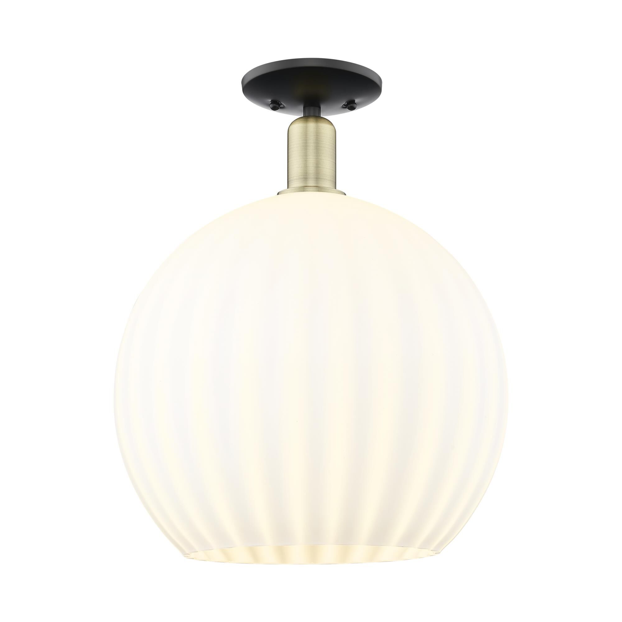 Bruno Marashlian White Venetian 14 Inch Semi Flush Mount by Innovations Lighting