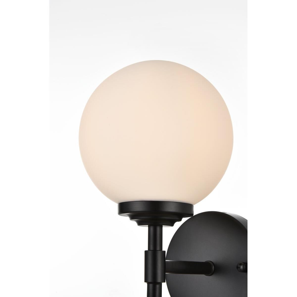 Shown in Black  finish and Frosted White glass