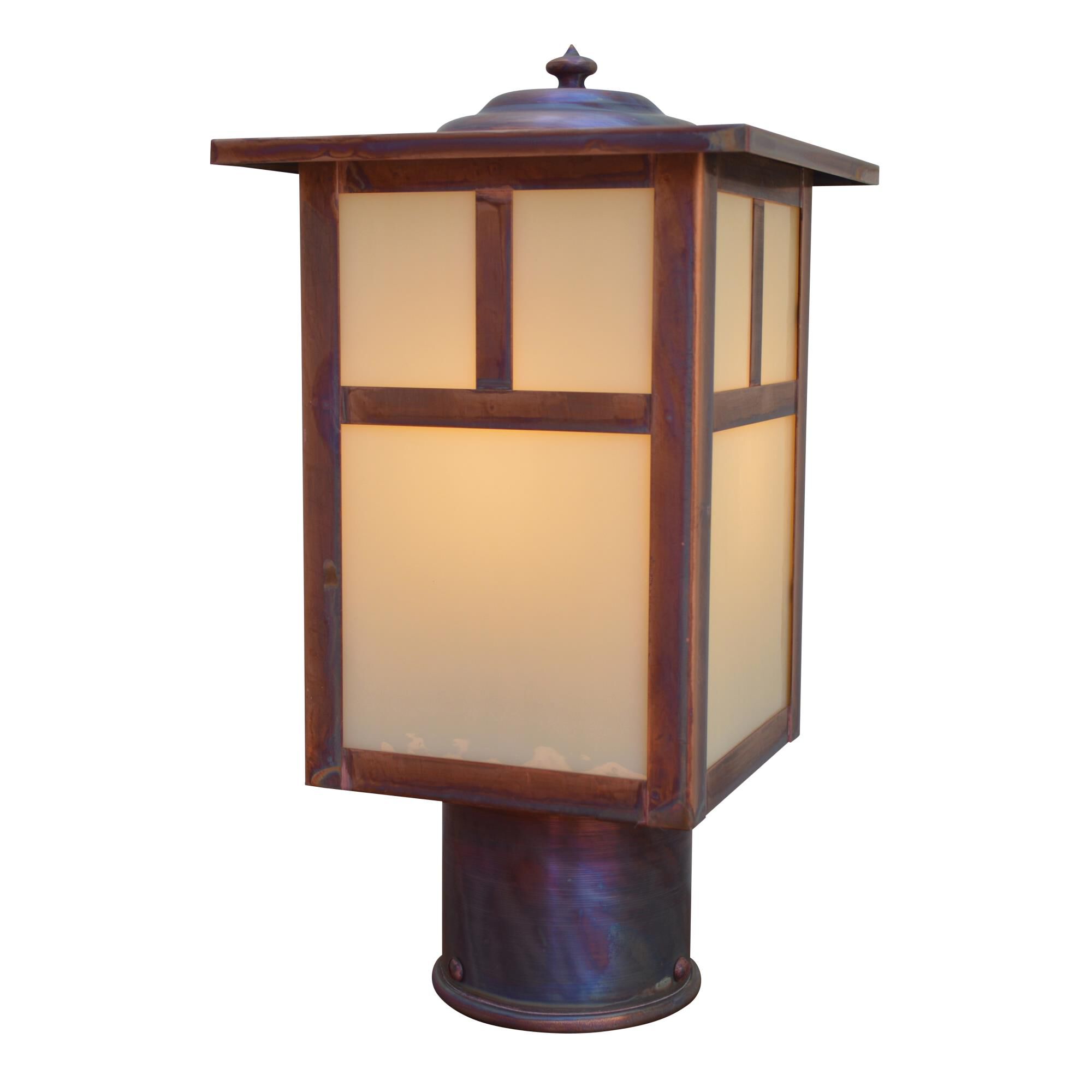 Mission 9 Inch Tall 1 Light Outdoor Post Lamp by Arroyo Craftsman