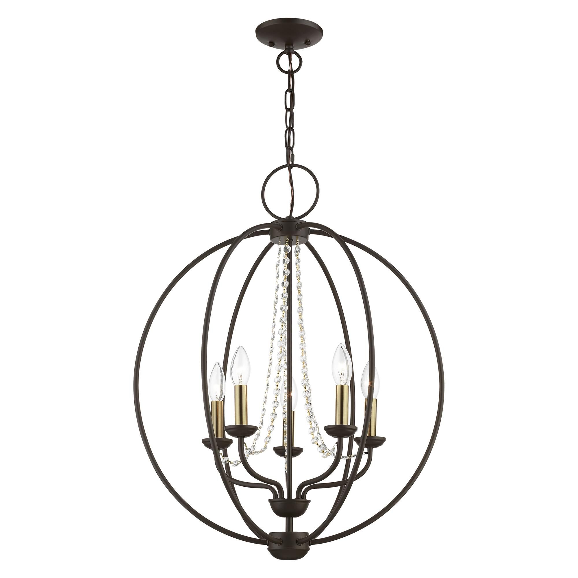 Arabella 23 Inch 5 Light Chandelier by Livex Lighting
