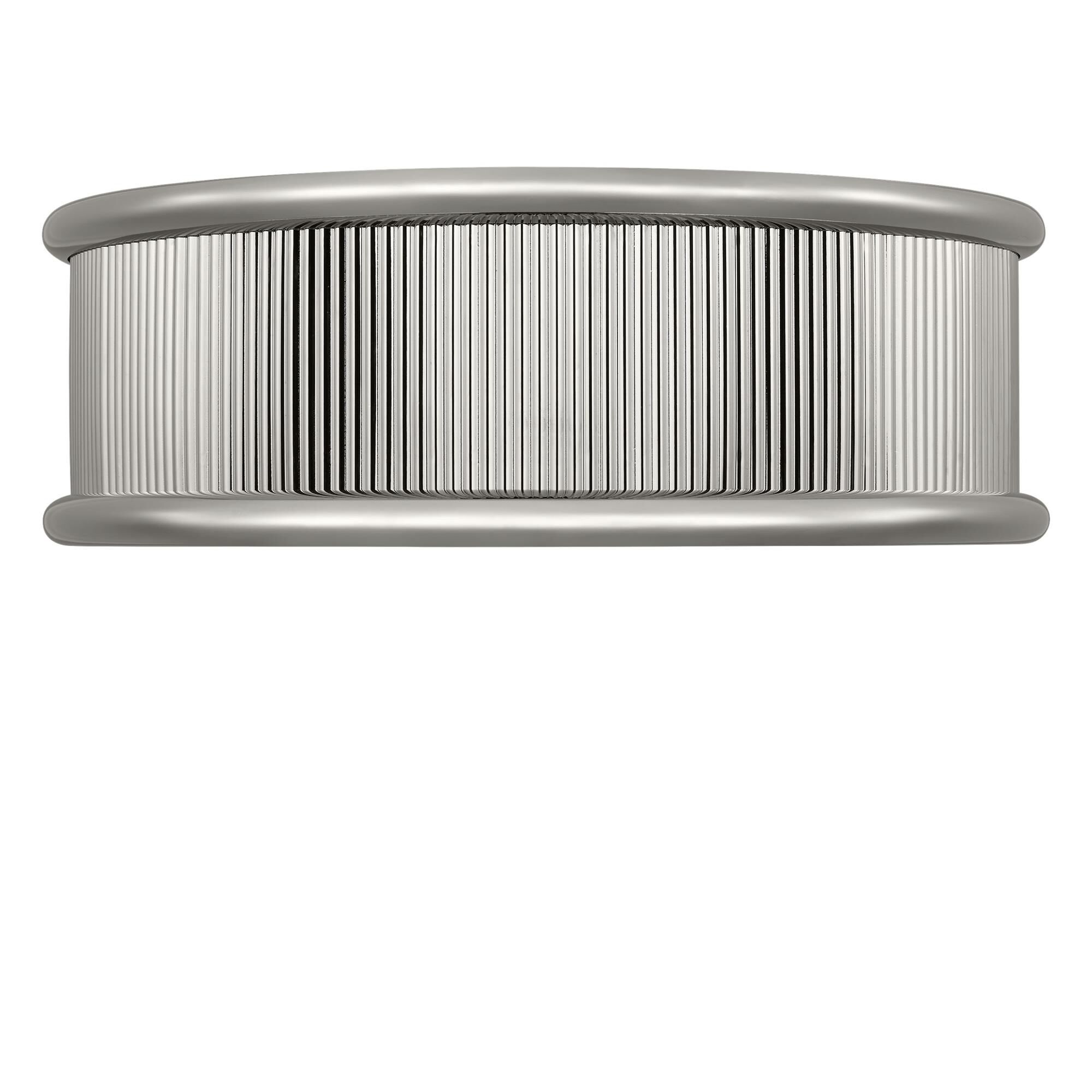Shown in Polished Nickel finish and Silk Screen White Inside, Clear Outside shade