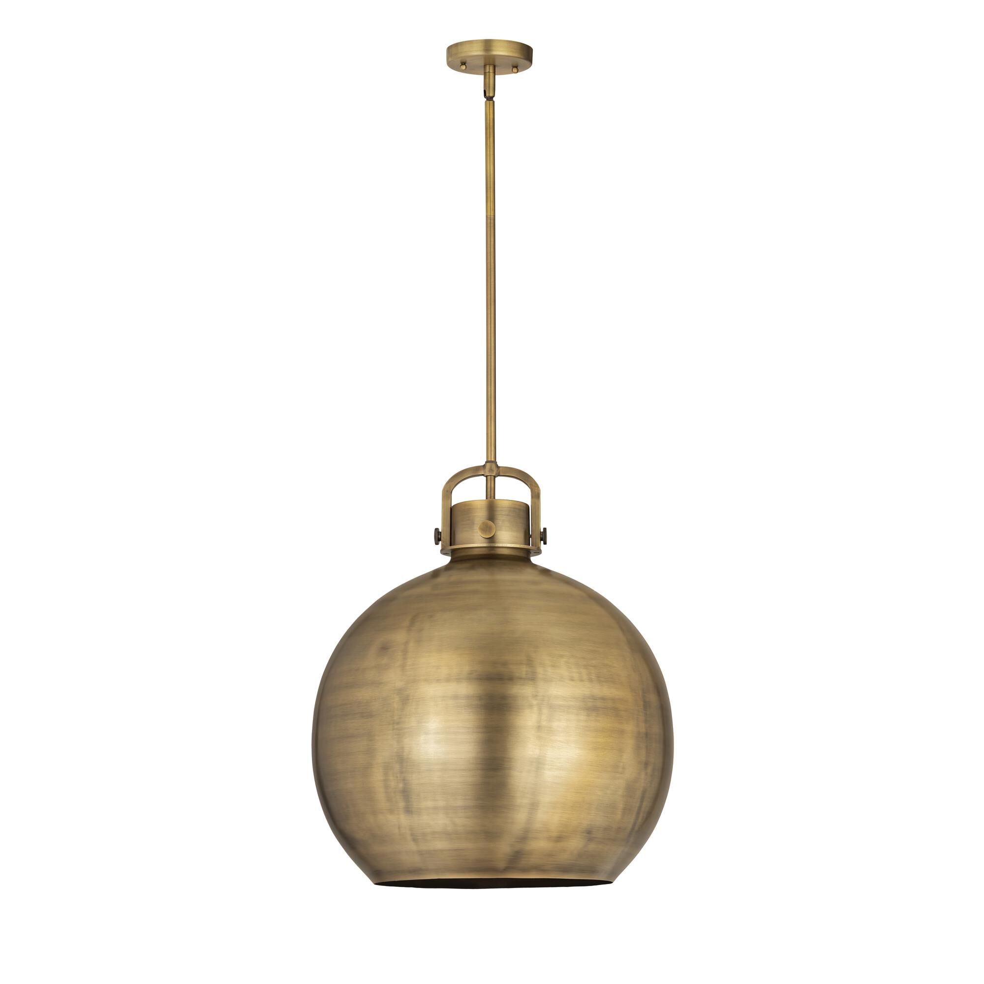 Shown in Brushed Brass finish and Brushed Brass Steel shade