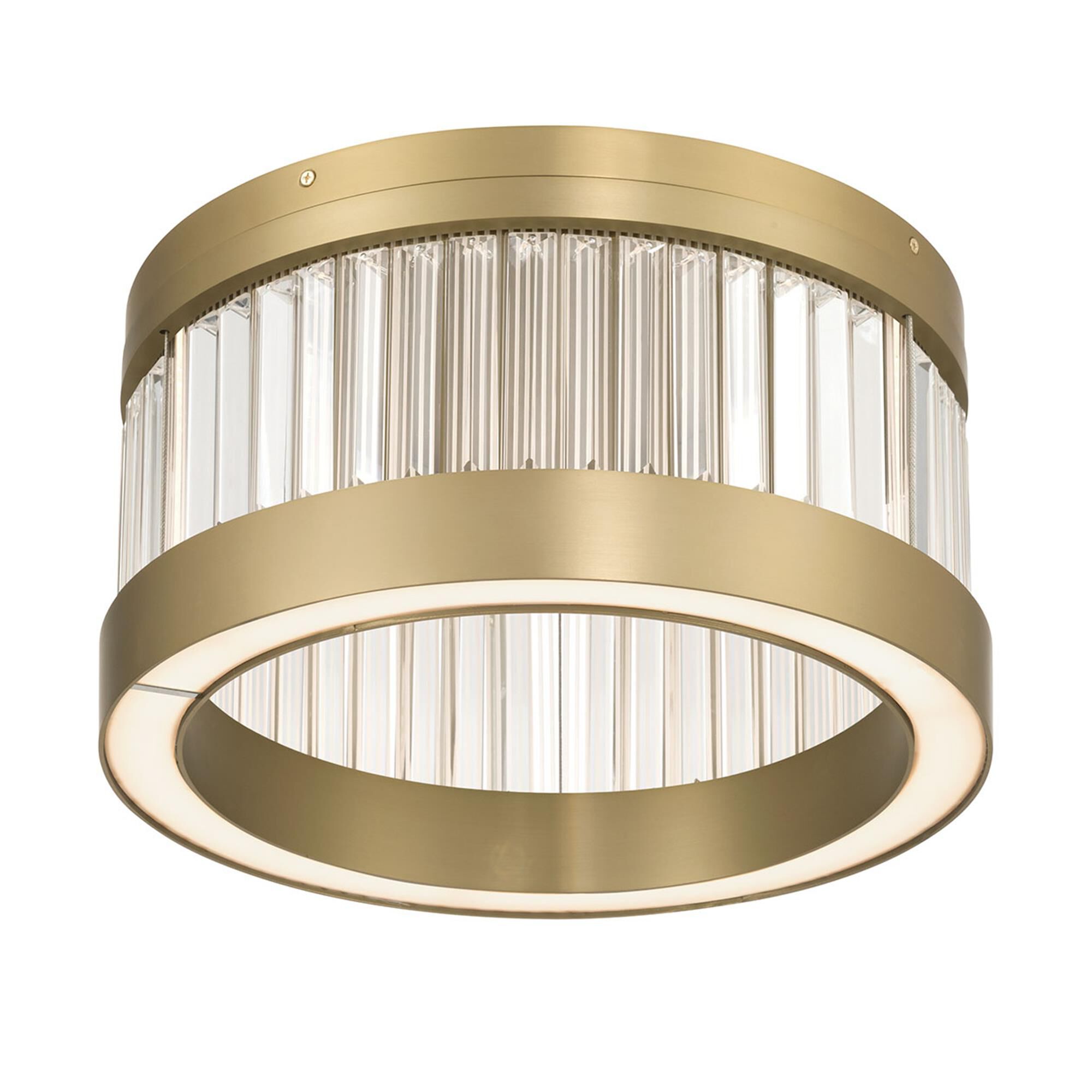 Shown in Gold finish and Clear Crystal glass
