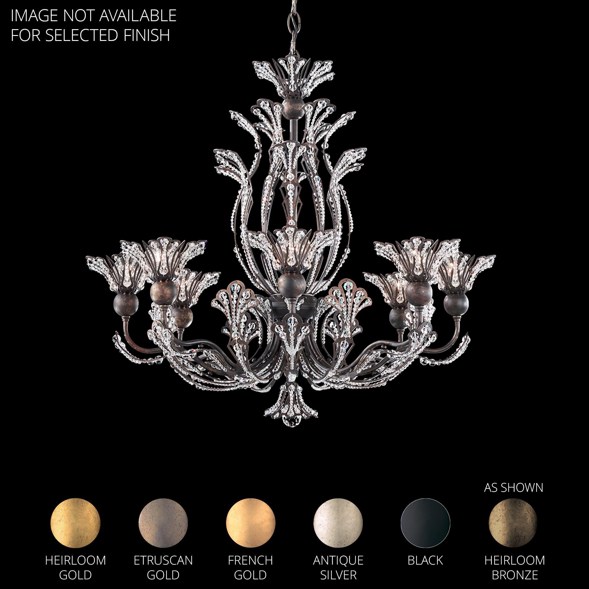 Shown in Antique Silver finish and Clear Radiance crystal
