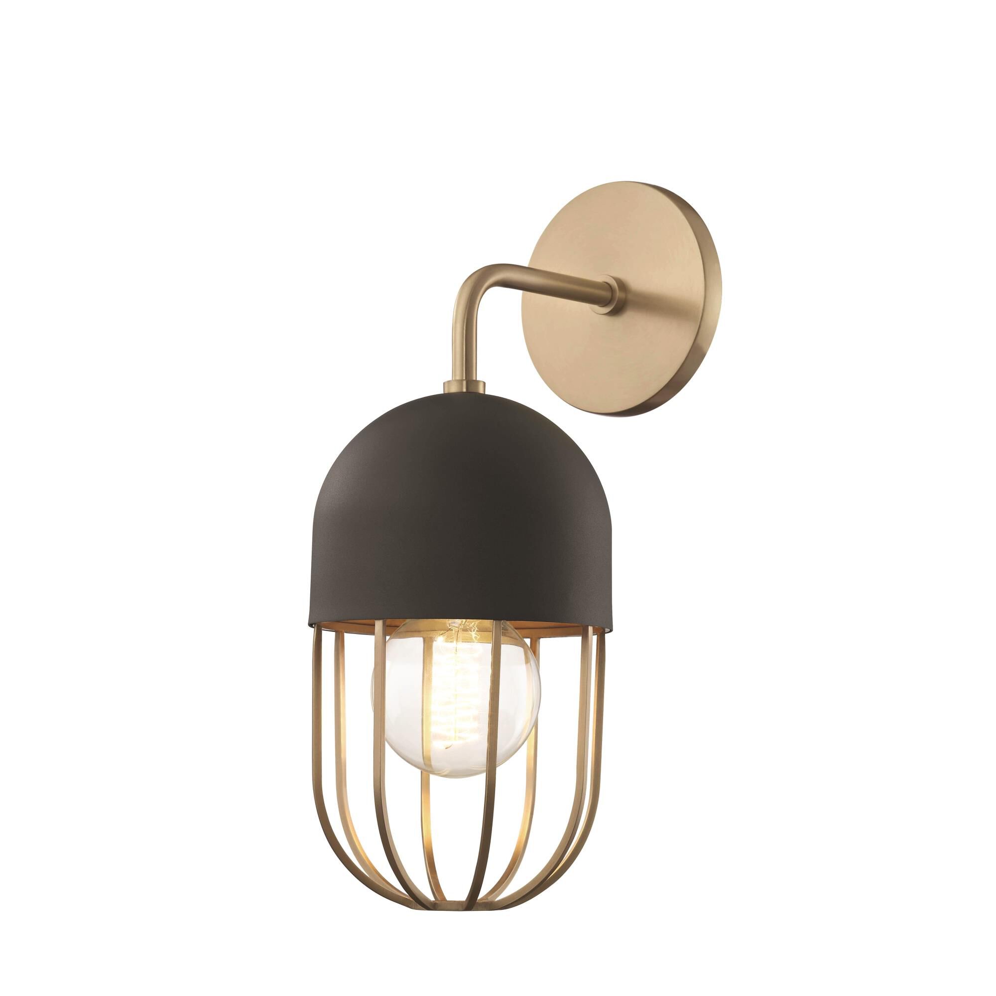 Shown in Aged Brass finish and Black accent