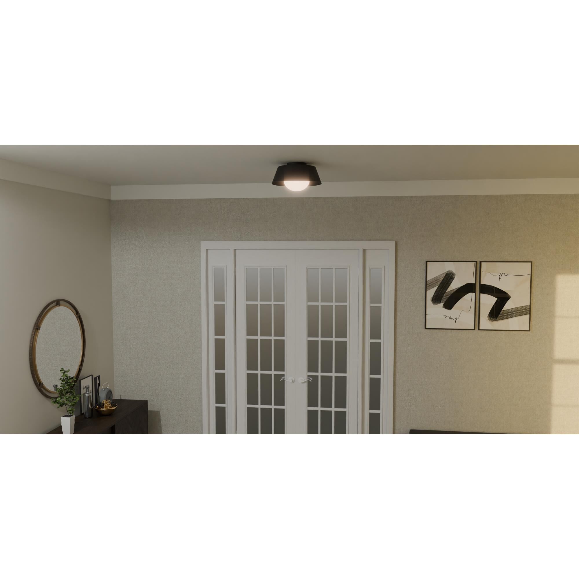 Damascus 16 Inch 1 Light Flush Mount by Quoizel