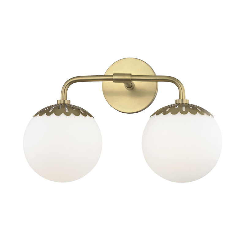 Paige 15 Inch 2 Light Bath Vanity Light by Mitzi