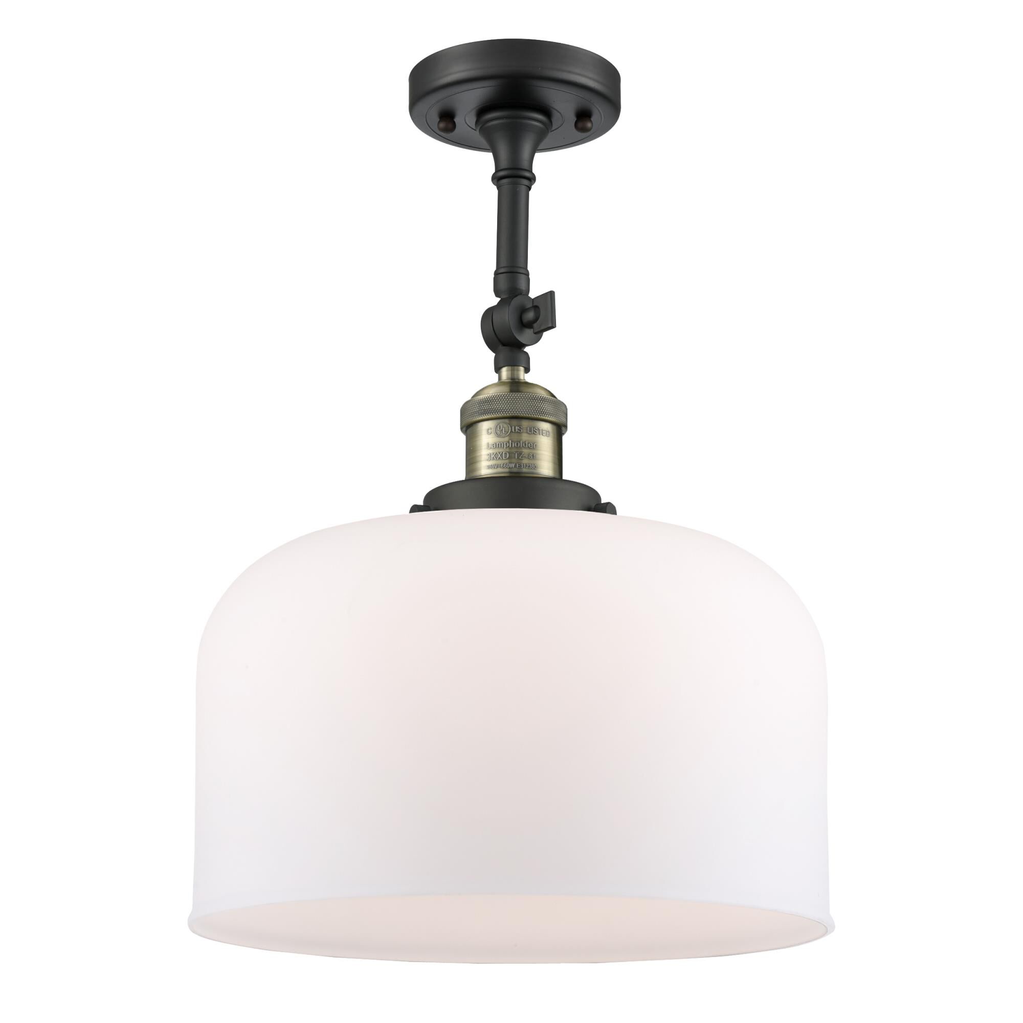 Bruno Marashlian Bell 12 Inch 1 Light Semi Flush Mount,