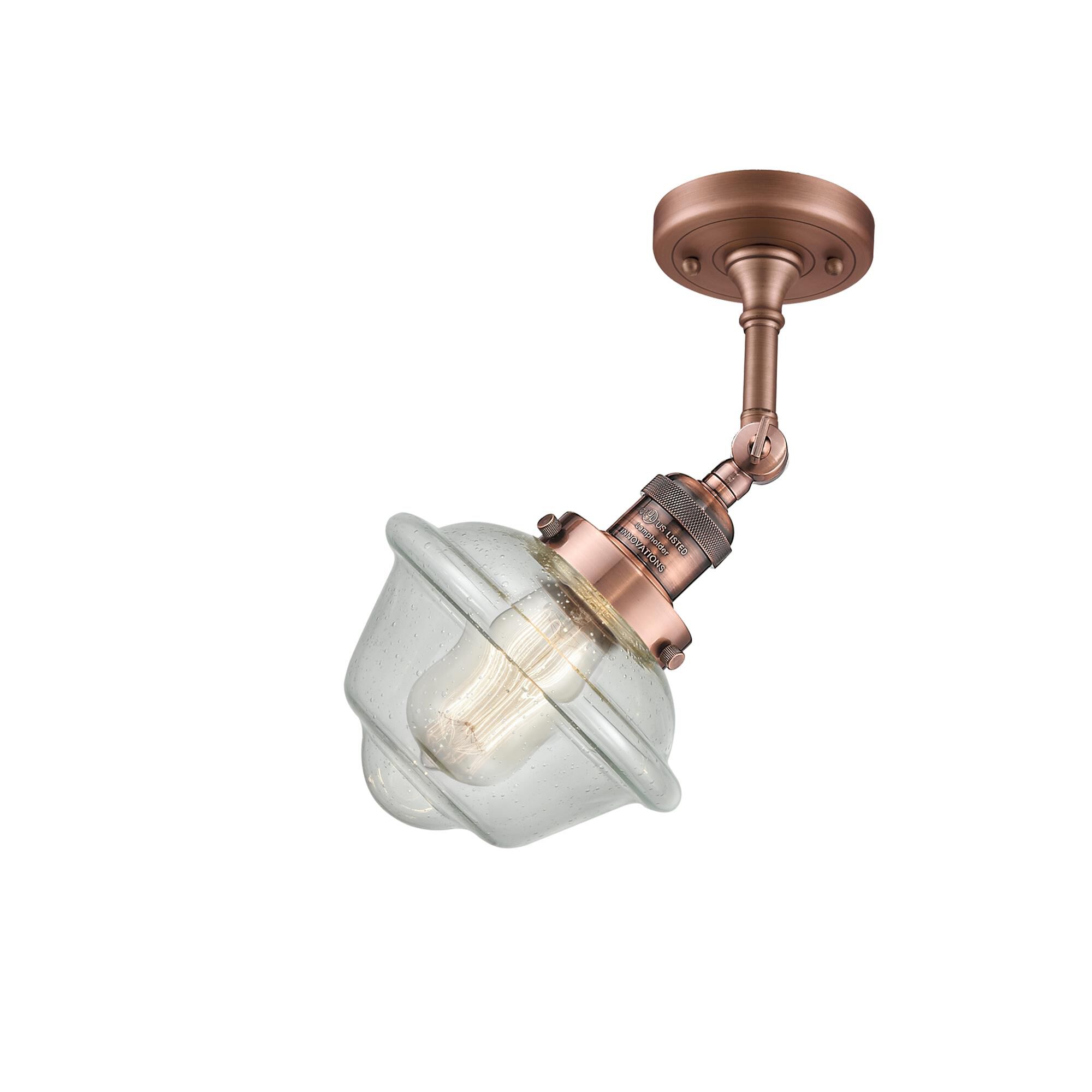 Bruno Marashlian Small Oxford 7 Inch 1 Light Semi Flush Mount by Innovations Lighting