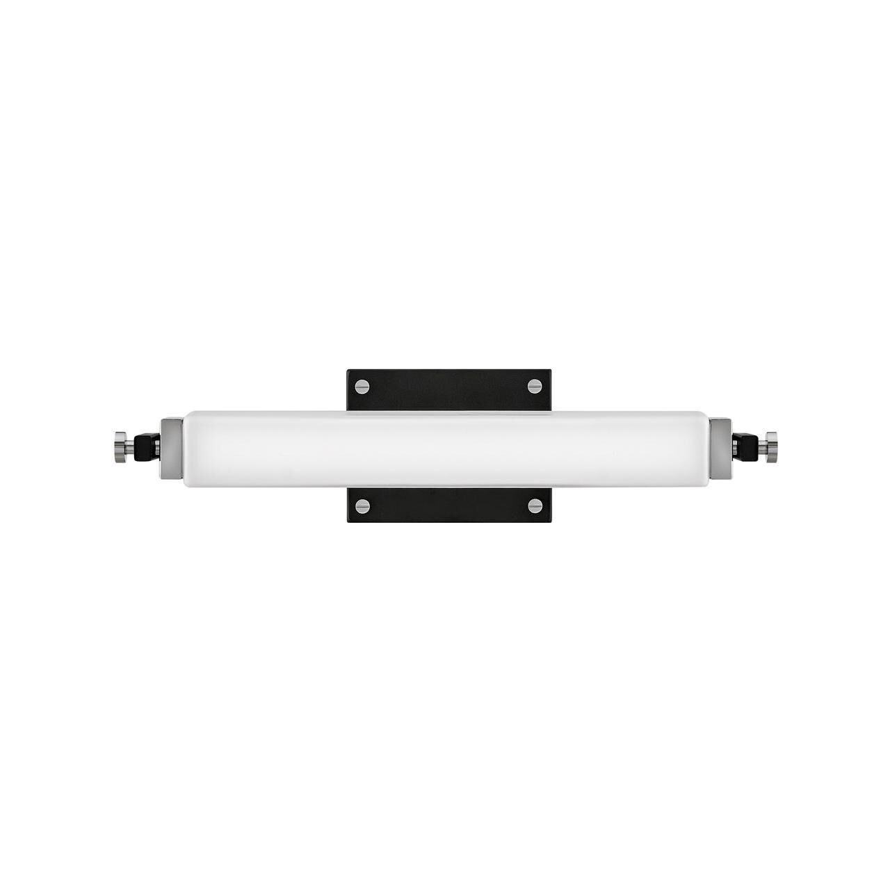 Shown in Black with Chrome Accentss finish and Etched Opal glass