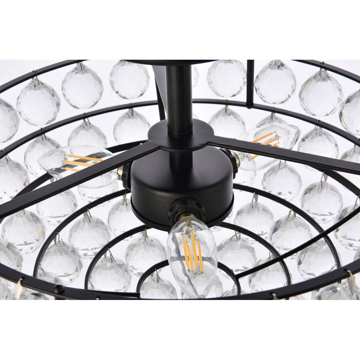 Savannah 16 Inch 3 Light Flush Mount by Elegant Lighting