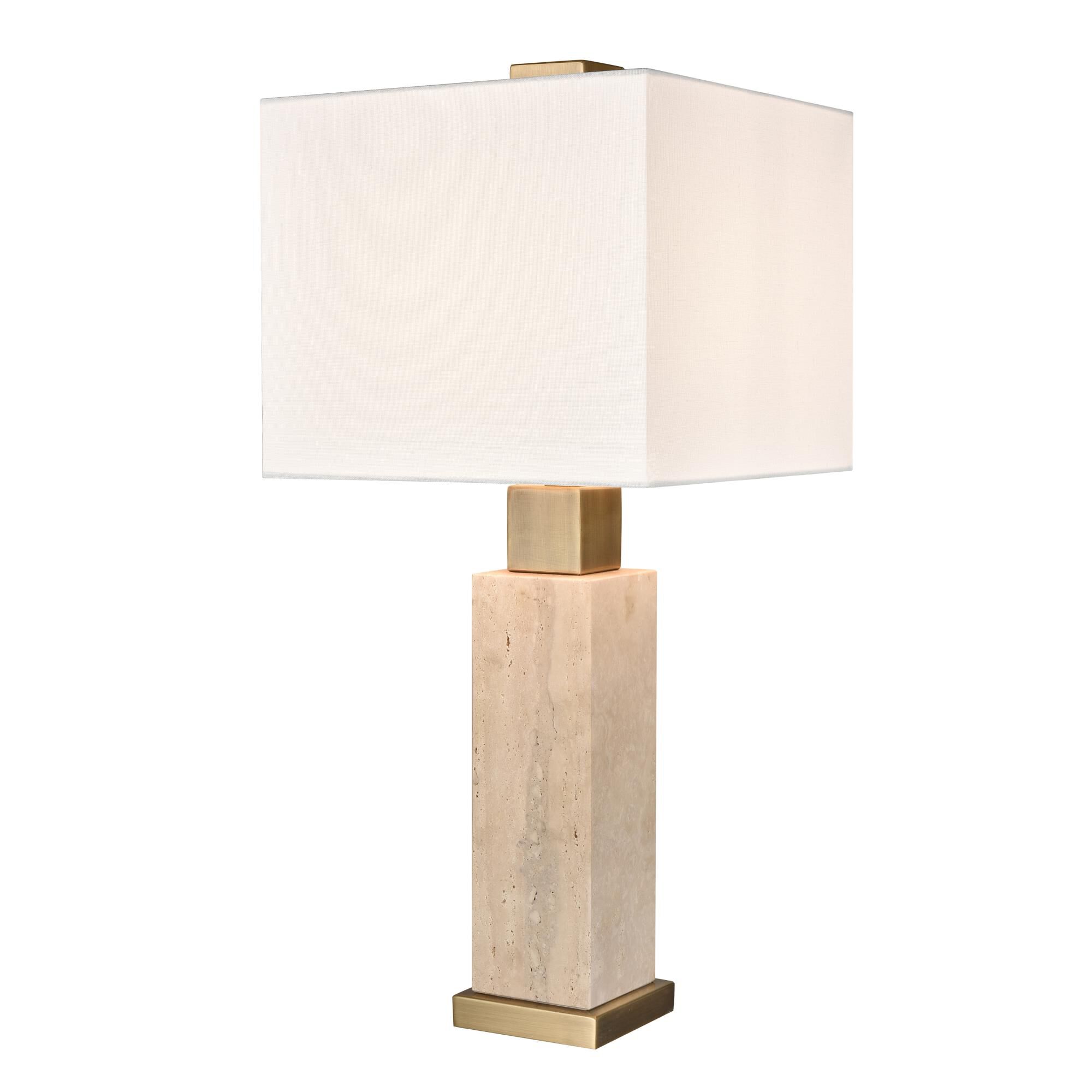 Shown in Natural finish and White Linen Shade glass and White Linen shade