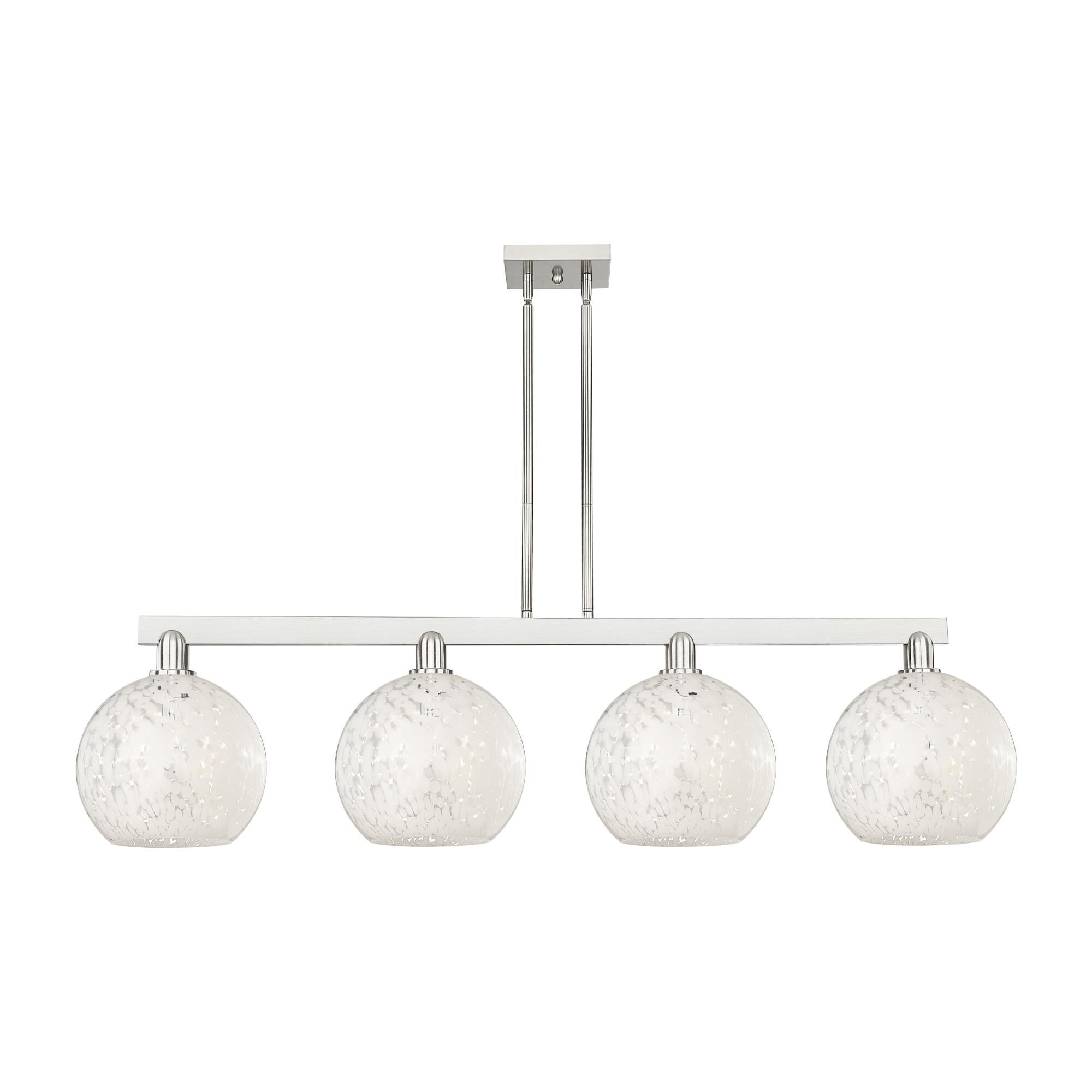 Bruno Marashlian White Mouchette 53 Inch Linear Suspension Light by Innovations Lighting