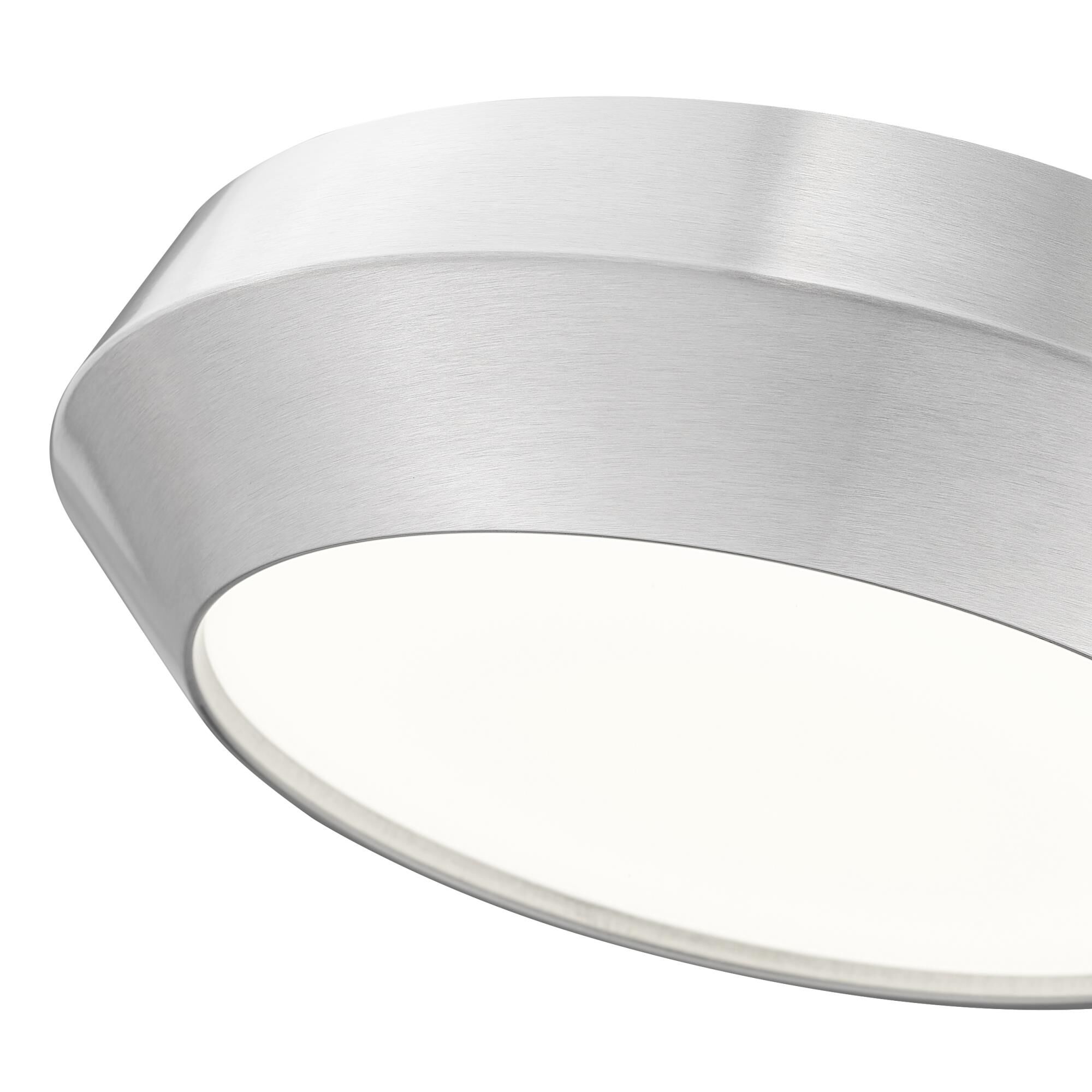 Shown in Brushed Nickel finish and White glass