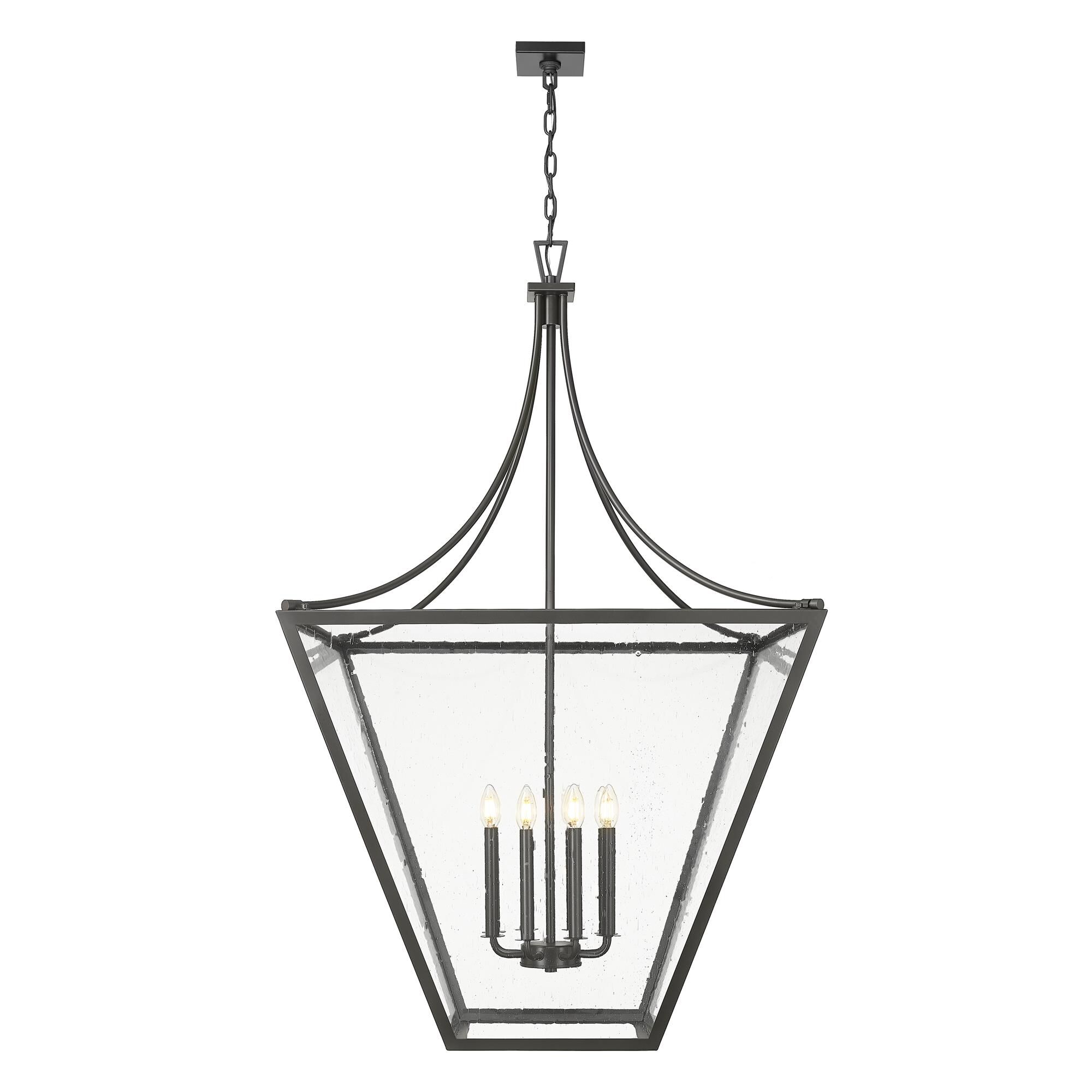 Shown in Iron Ore finish and Clear Seedy glass
