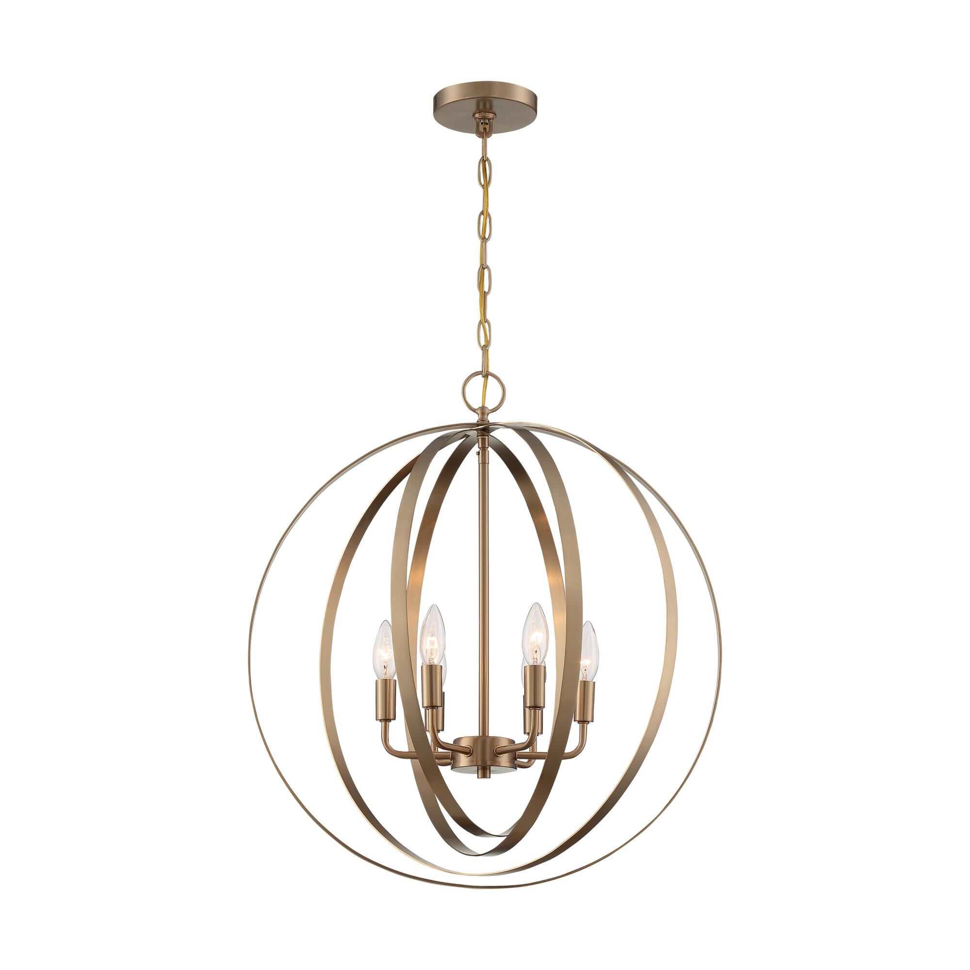 Pendleton 22 Inch 6 Light Mini Chandelier by Nuvo Lighting