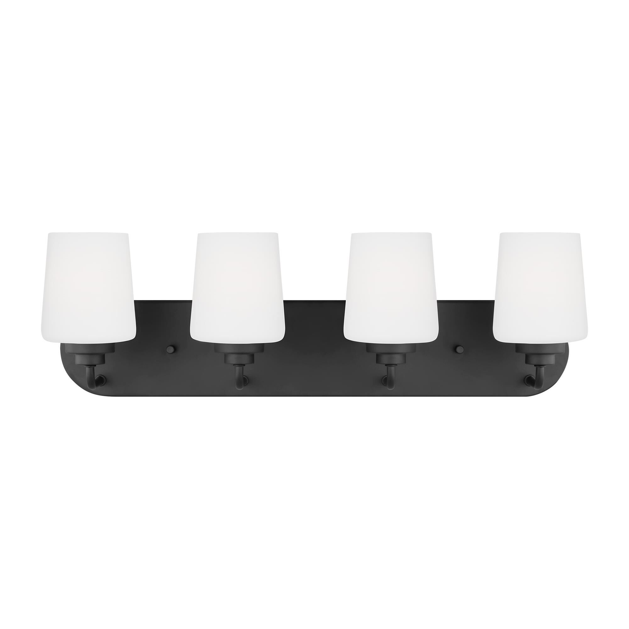 Shown in Midnight Black finish and Etched / White Inside glass and Etched / White Inside Glass s shade