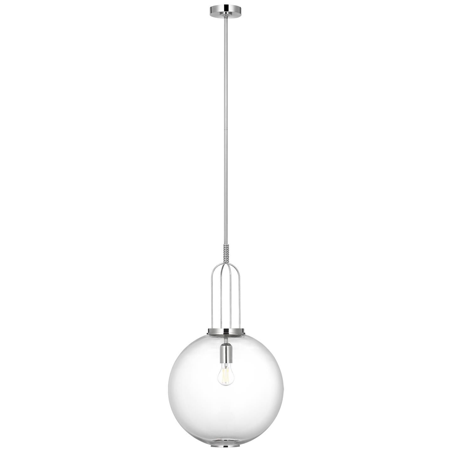 Shown in Polished Nickel finish and Clear glass