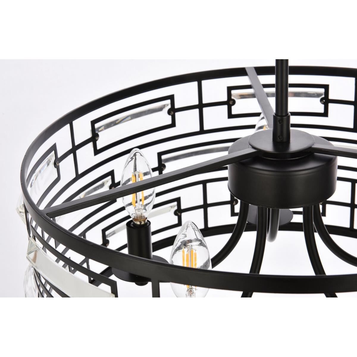 Shown in Black finish and Royal Cut Clear crystal