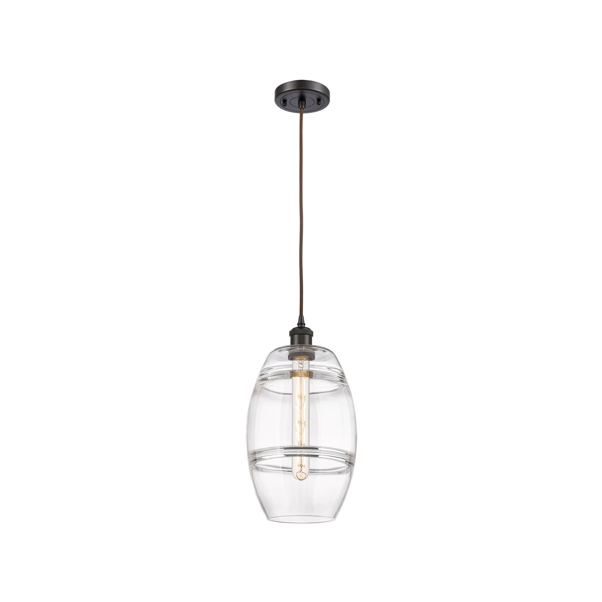 Shown in Oil Rubbed Bronze finish and Clear glass