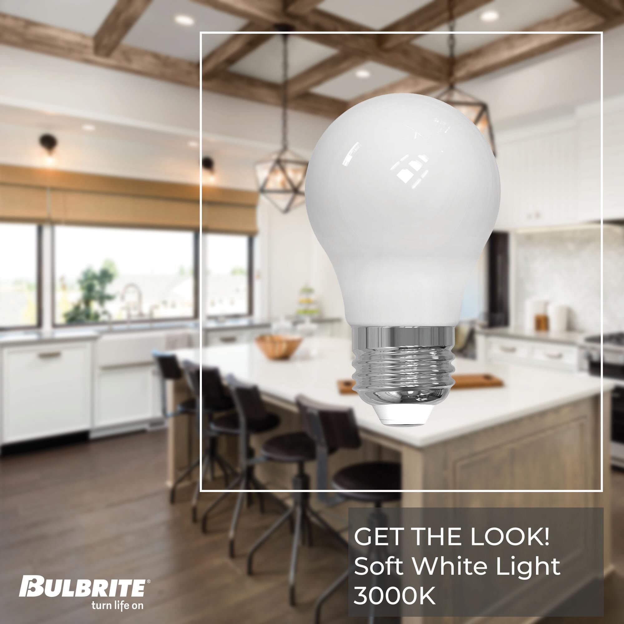 Milky A15 Base E26 3000K LED Light Bulb,