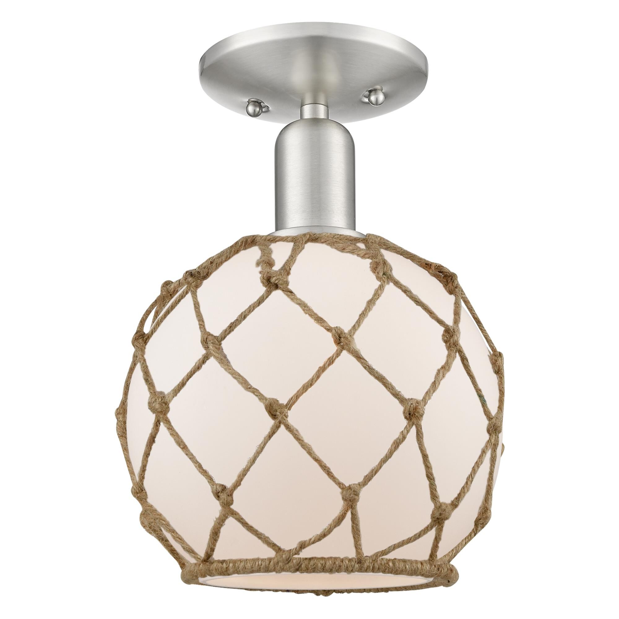 Bruno Marashlian Farmhouse Rope 8 Inch Semi Flush Mount by Innovations Lighting